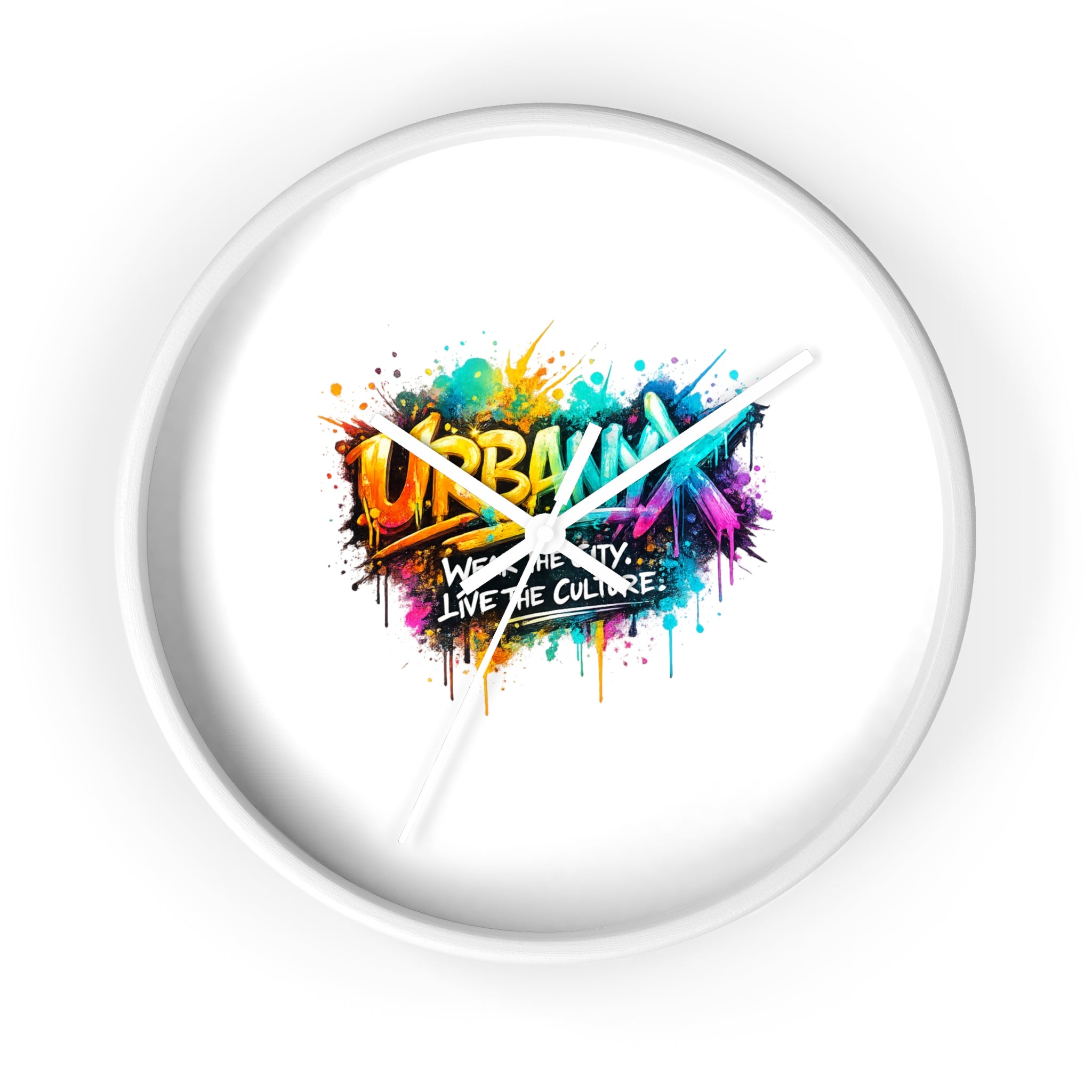 Urbanyx Graffiti Wall Clock — Colorful Street Art "Urban" Design