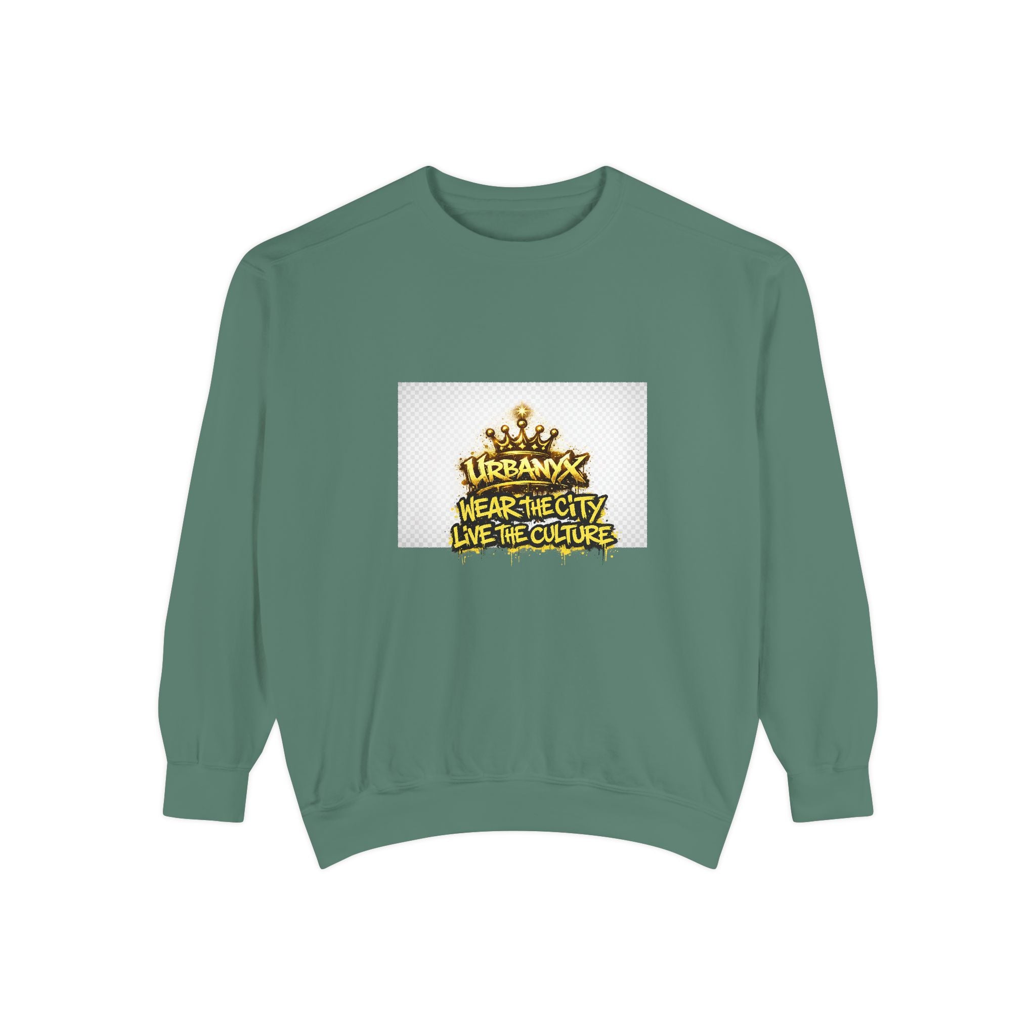 Urbanyx Crown Sweatshirt — "Wear The City Live The Culture" Graphic Crewneck