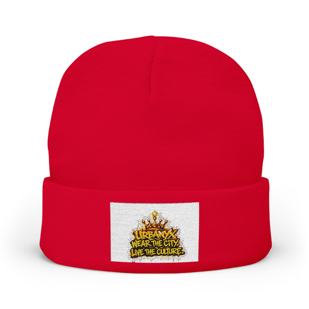 Urbanyx Embroidered Crown Knit Beanie — "Save the Cats, Save the Culture"