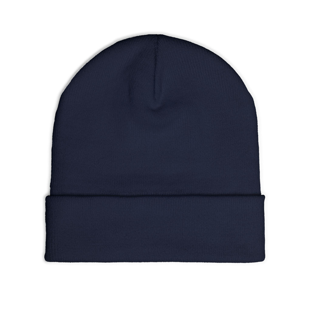 Urbanyx Embroidered Lion Crest Knit Beanie — Urban Vintage Logo Winter Hat