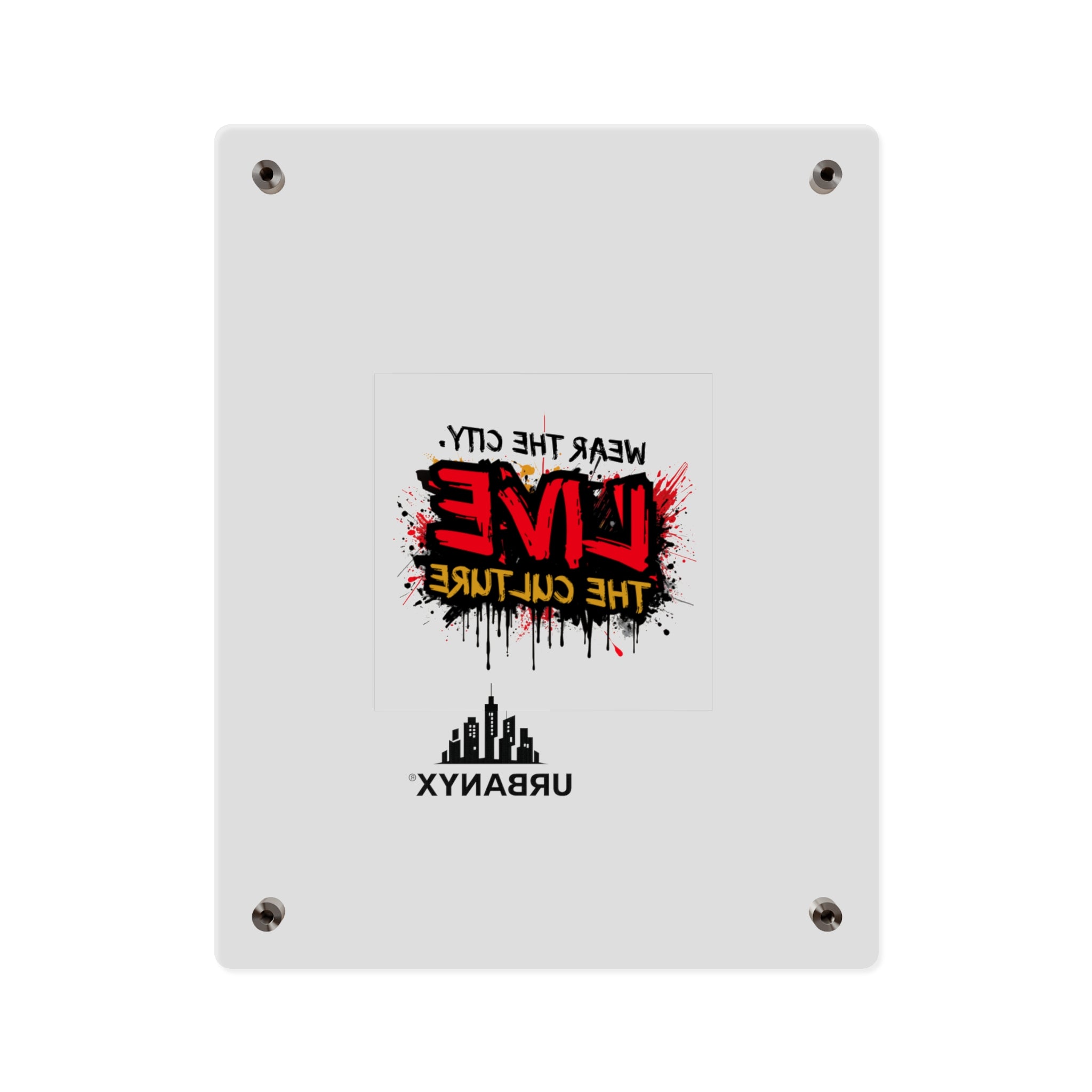 Urbanyx Live The Culture Acrylic Wall Art Panel – Urban Graffiti City Decor