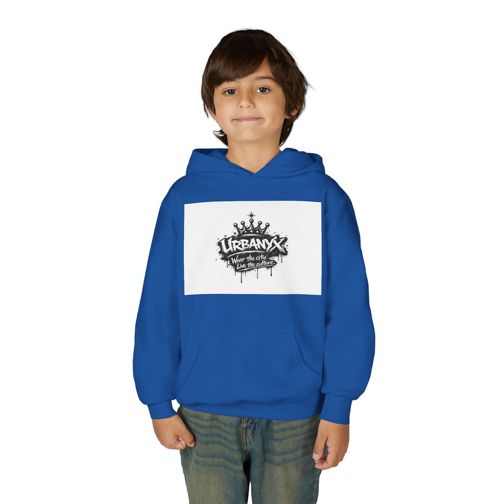 Urbanyx Youth Hoodie — UrbanX Graffiti Logo Sweatshirt (Color Splash)