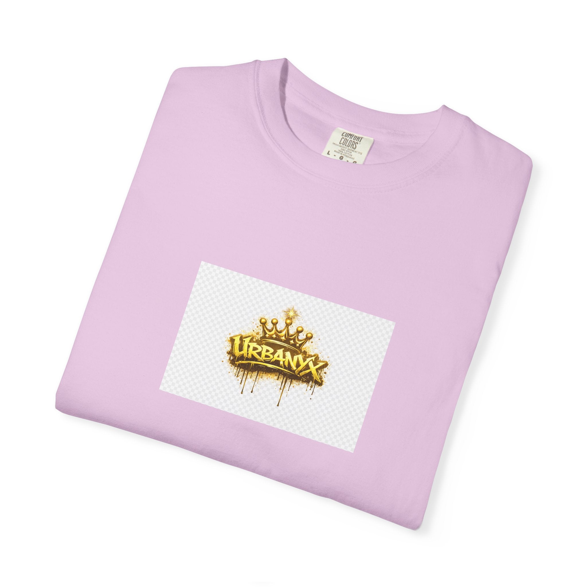 Crowned Urbanaxy Logo T-Shirt — Gold Drip Streetwear Tee