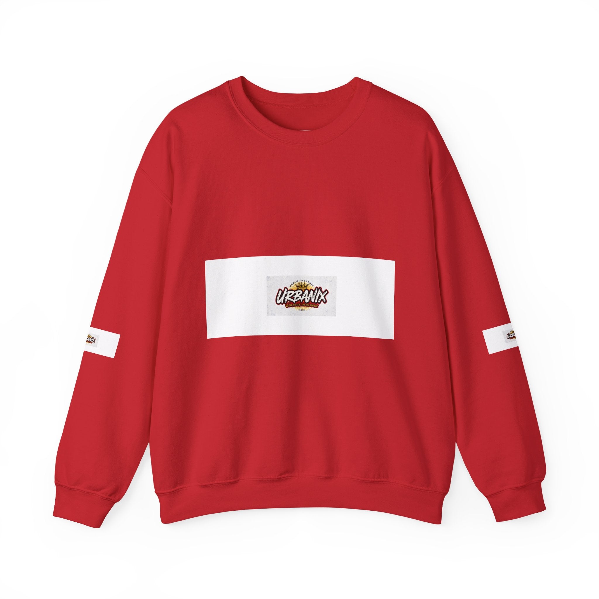 Crewneck Sweatshirt — 'Vibrant Urbanix' Logo Minimalist Streetwear