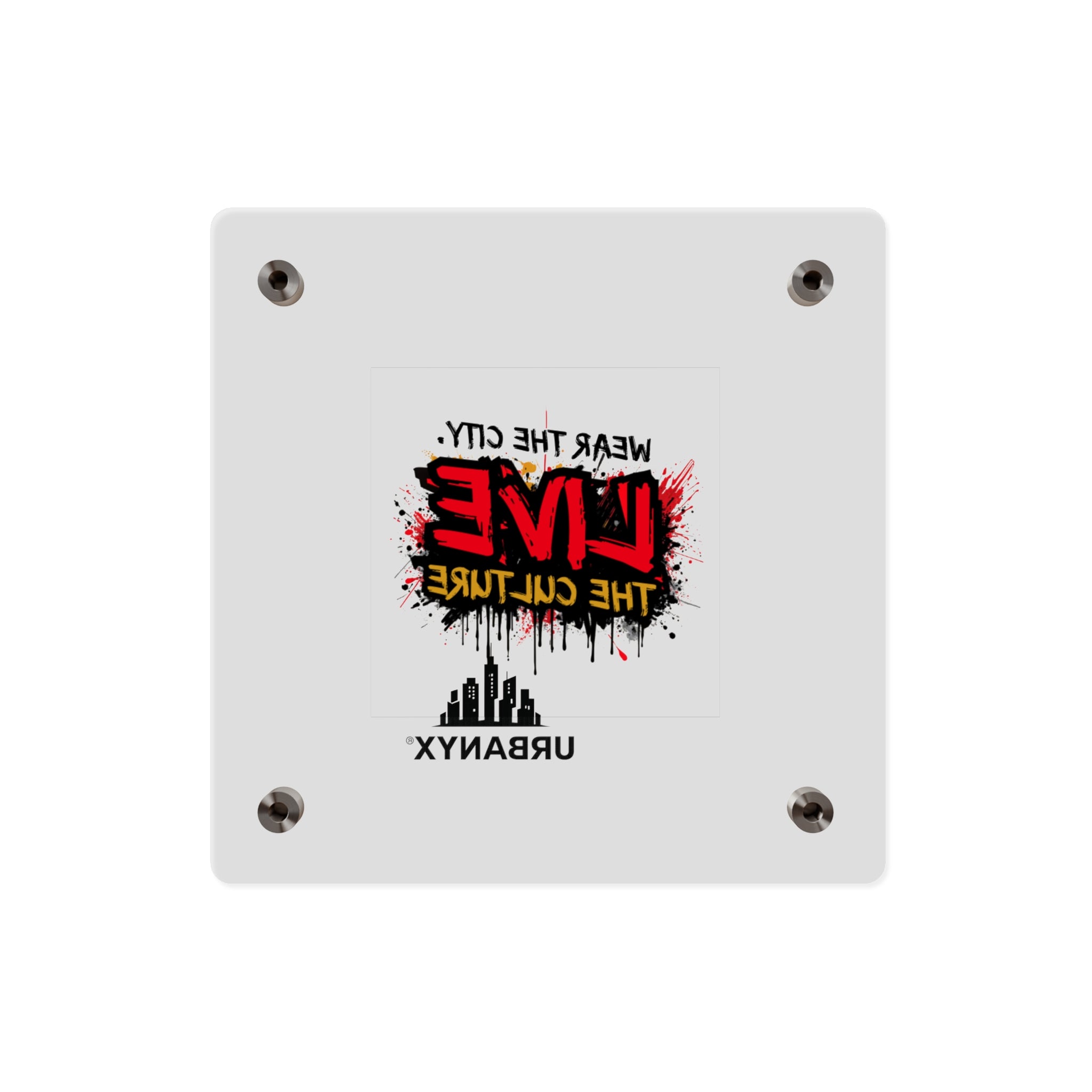 Urbanyx Live The Culture Acrylic Wall Art Panel – Urban Graffiti City Decor