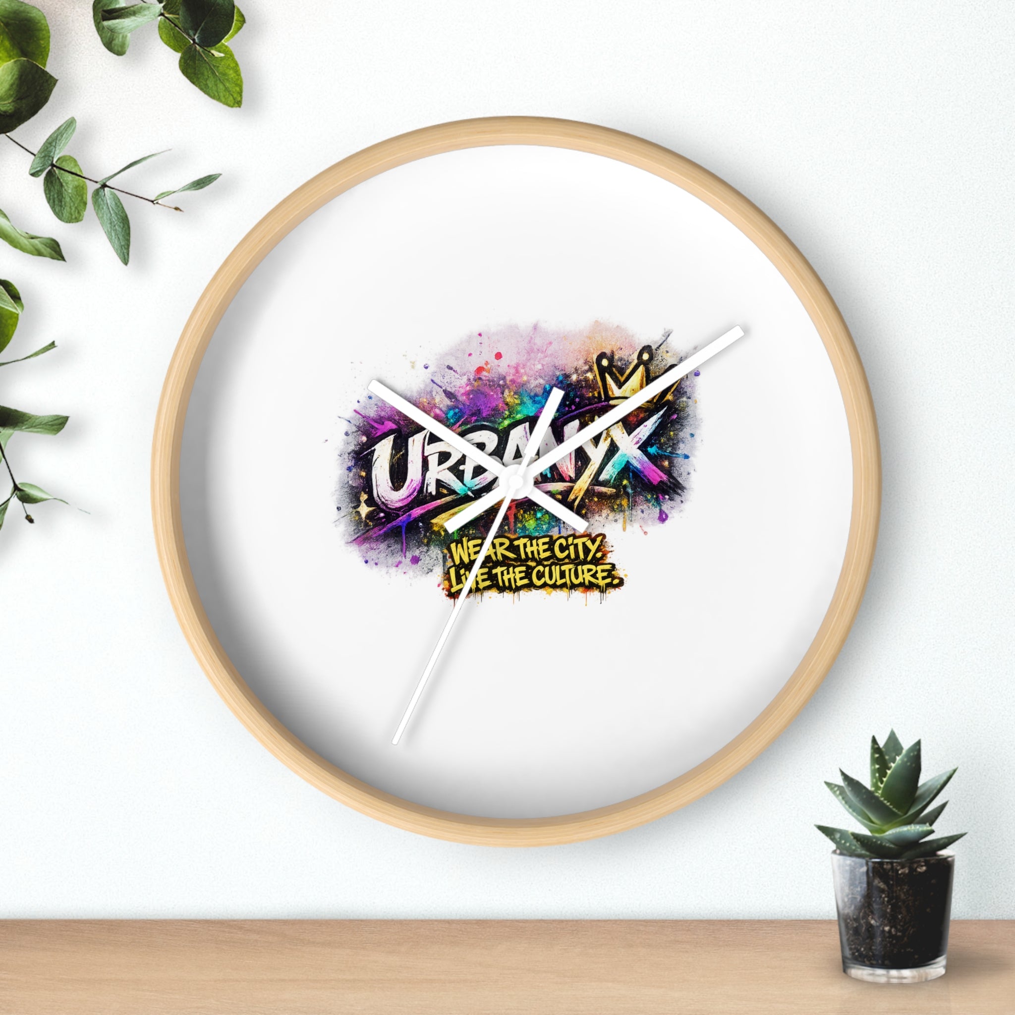 Urbanyx Graffiti Wall Clock — Colorful Street Art Timepiece