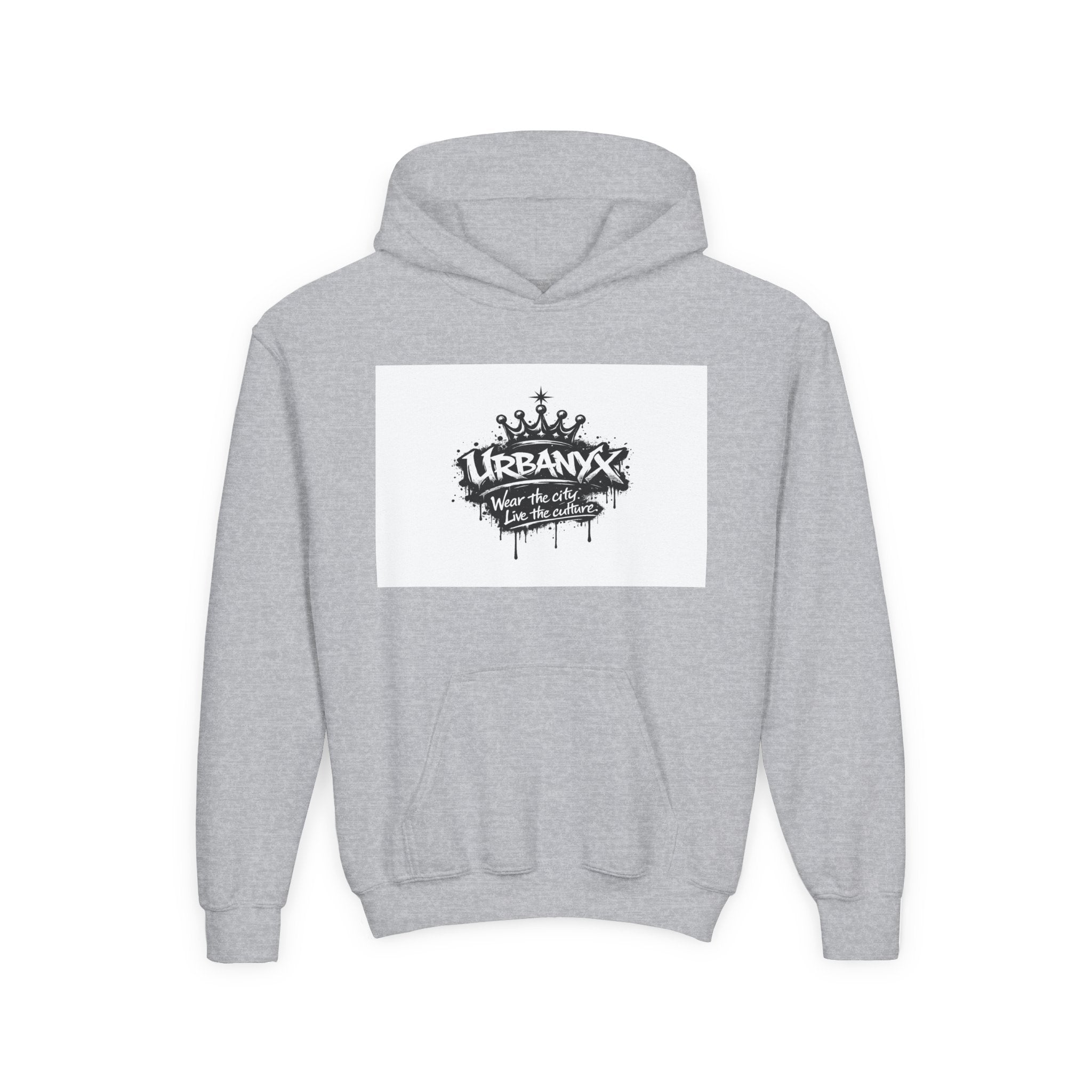 UrbanyX Youth Hoodie — UrbanX Graffiti Crown "Wear the City, Live the Culture" Streetwear