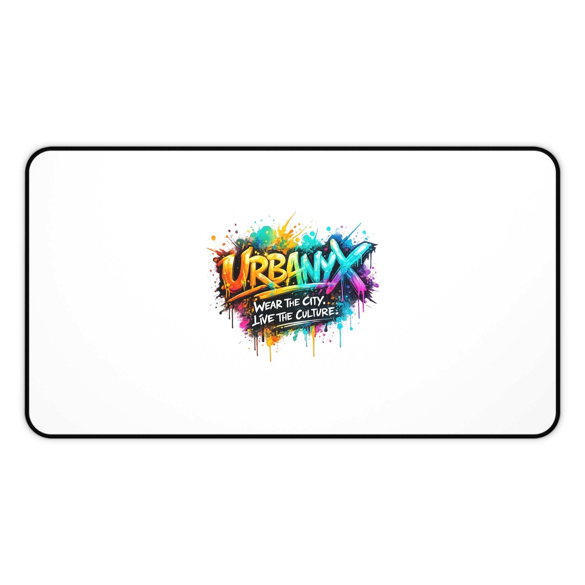Urbanyx Graffiti Desk Mat — 'Wear the City, Live the Culture' Large Mouse Pad