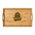 Urbanyx Engraved Bamboo Serving Tray — Personalized Lion Logo Breakfast & Bar Tray