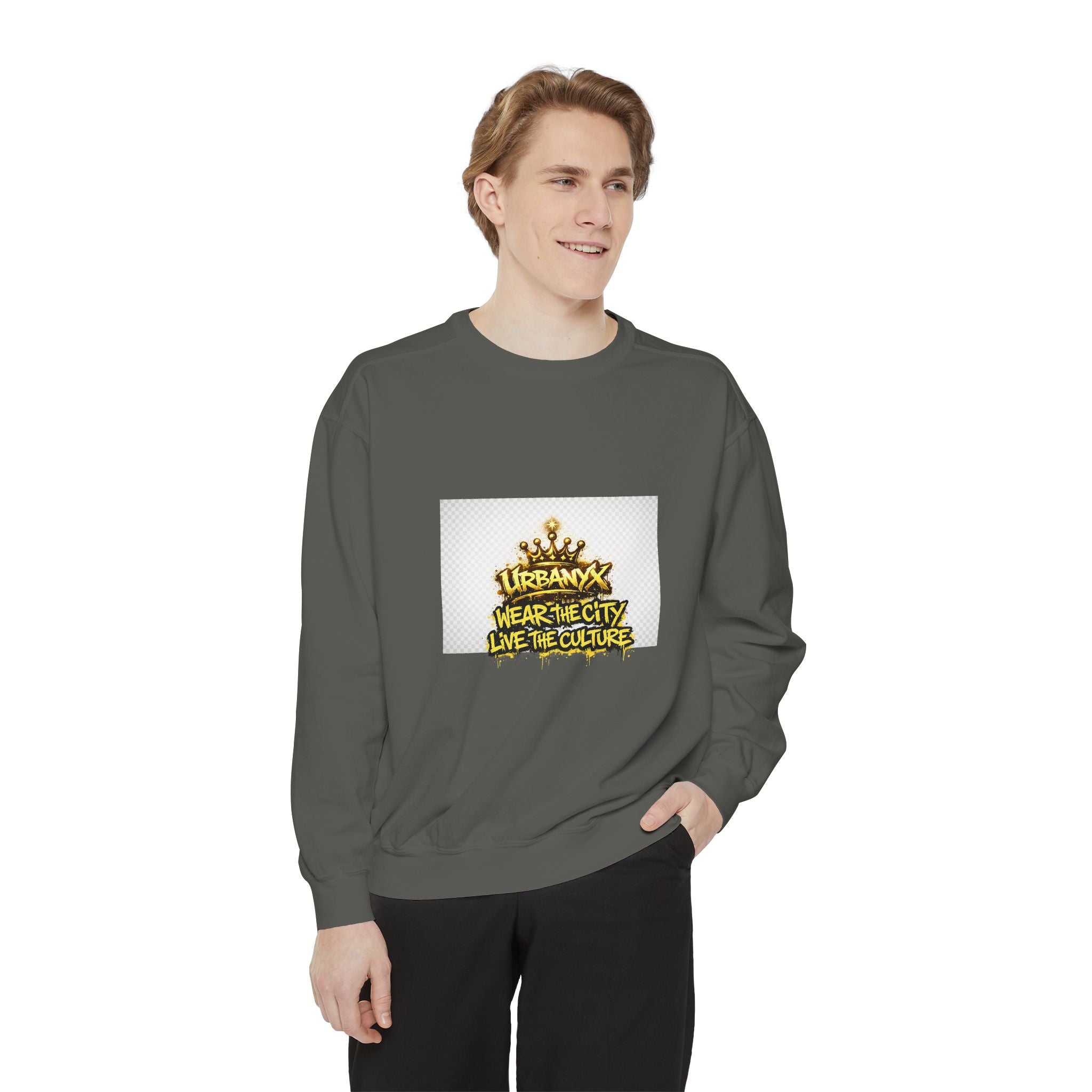 Urbanyx Crown Sweatshirt — "Wear The City Live The Culture" Graphic Crewneck