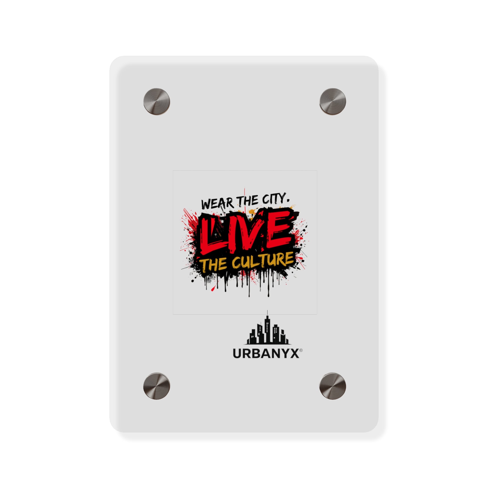 Urbanyx Live The Culture Acrylic Wall Art Panel – Urban Graffiti City Decor