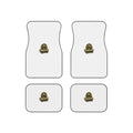 Urbanyx Custom Logo Car Mats (Set of 4) — White Floor Mats with UrbanX Lion Emblem