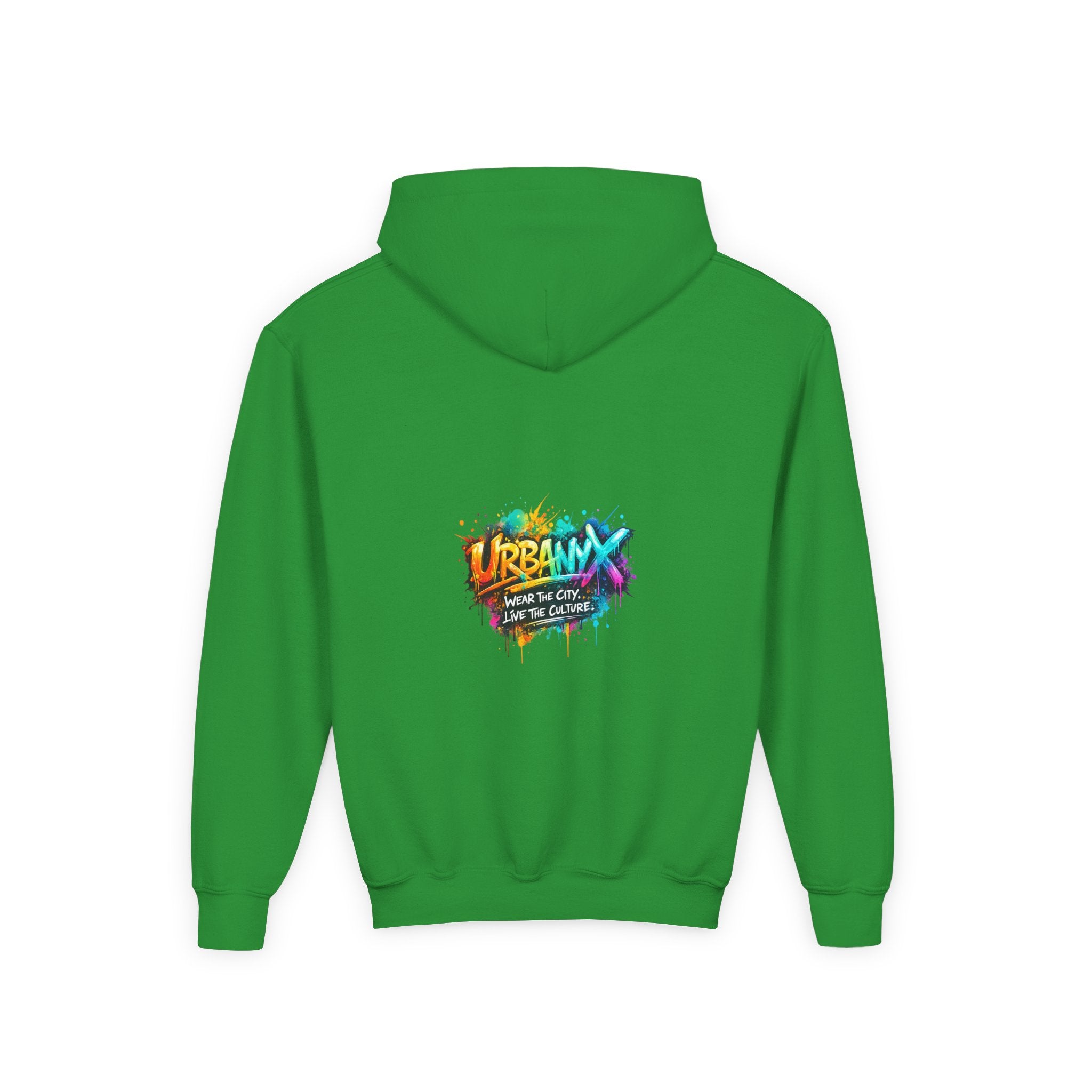 Urbanyx Youth Hoodie — UrbanX Graffiti Logo Sweatshirt (Color Splash)