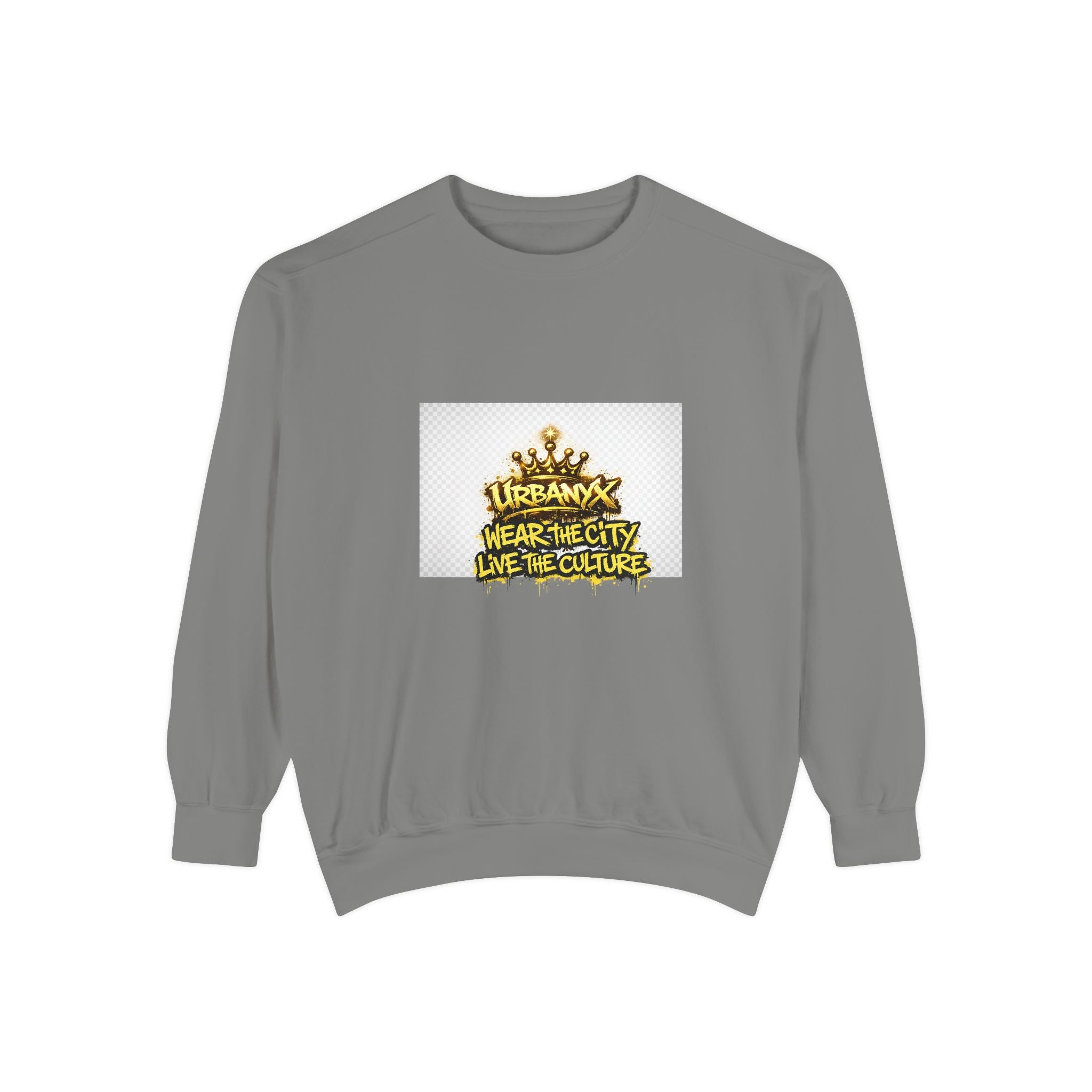 Urbanyx Crown Sweatshirt — "Wear The City Live The Culture" Graphic Crewneck