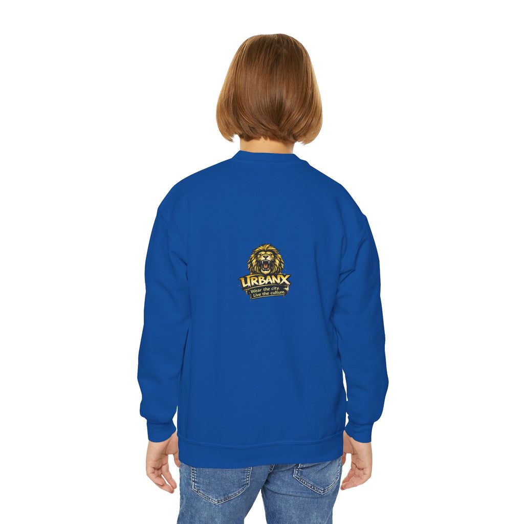 Urbanyx Youth Crewneck Sweatshirt - Colorful Urban Graffiti Logo Crew