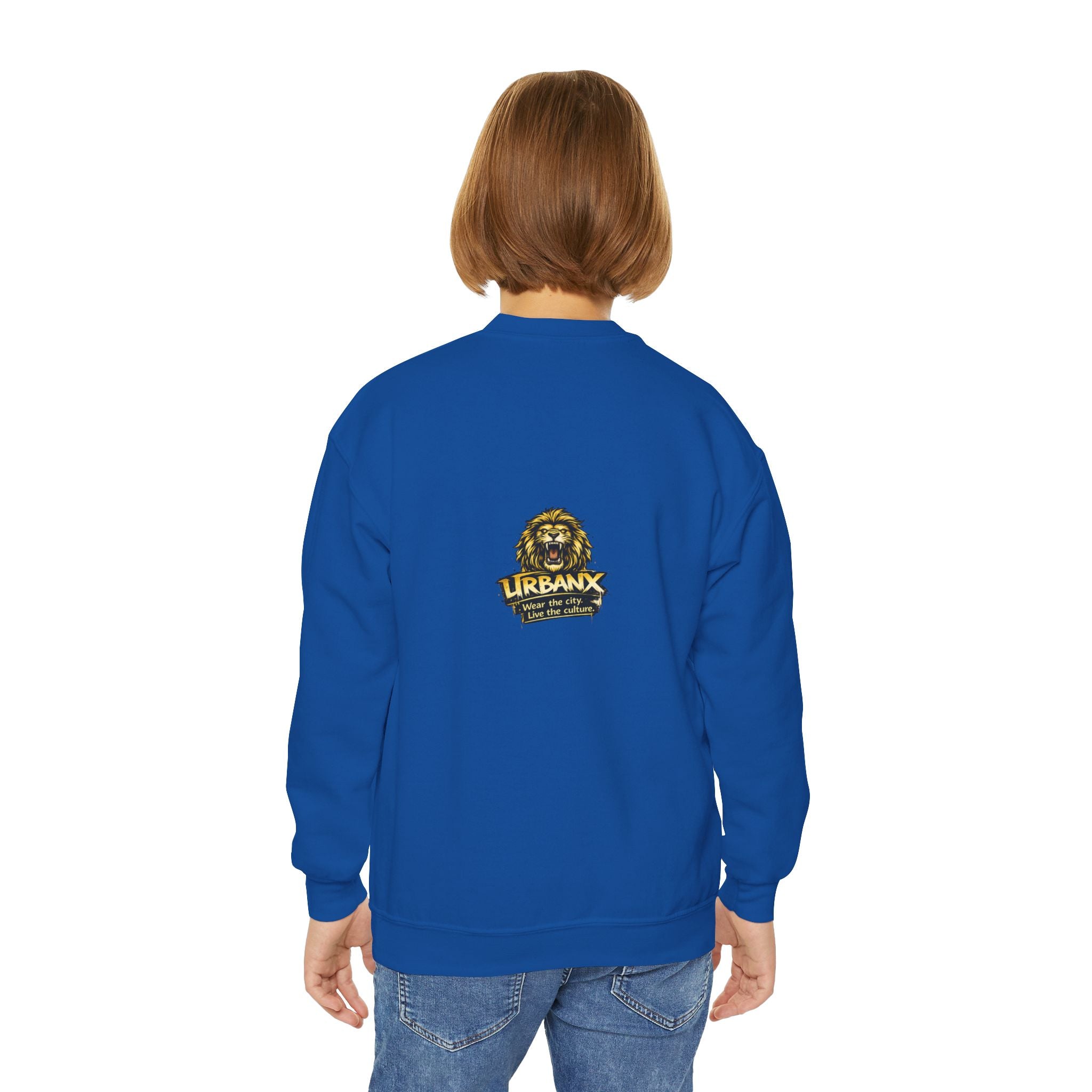 Urbanyx Youth Crewneck Sweatshirt - Colorful Urban Graffiti Logo Crew