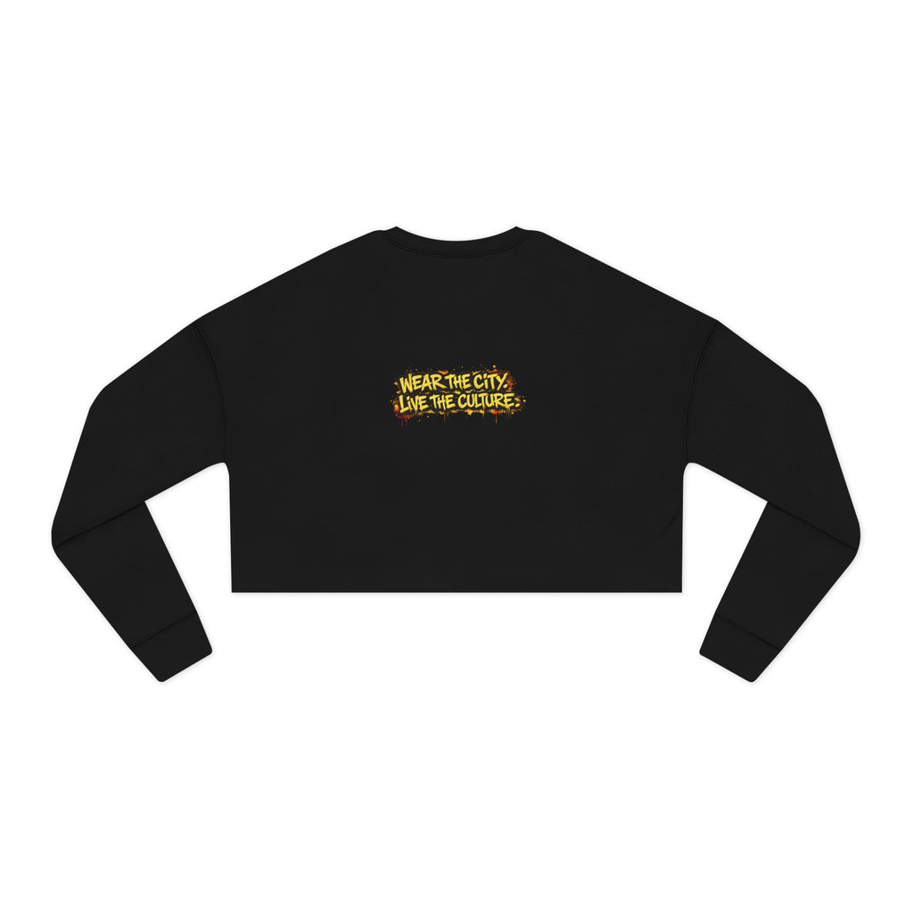 Cropped Sweatshirt — 'Wear the City, Live the Culture' Urban Graphic