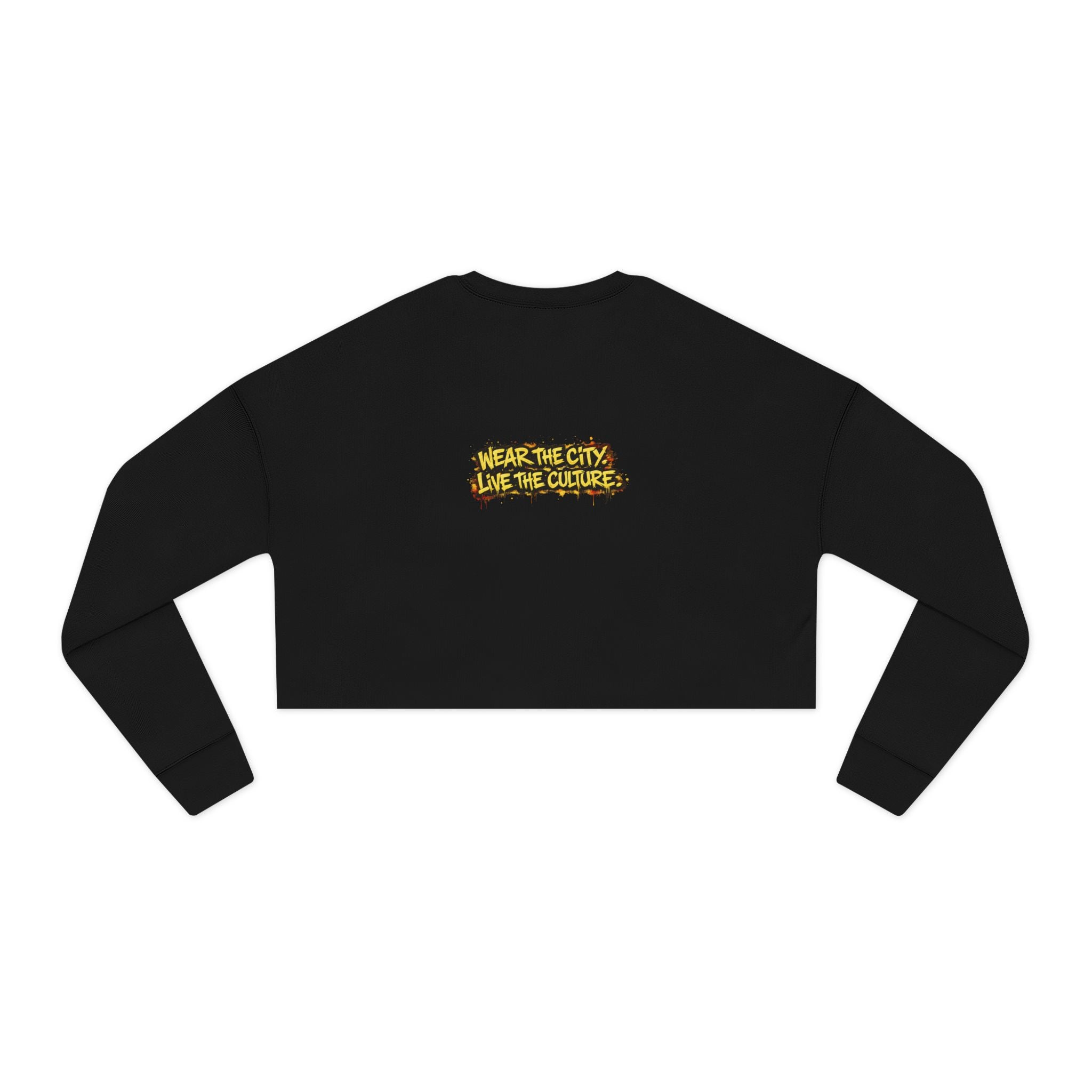 Cropped Sweatshirt — 'Wear the City, Live the Culture' Urban Graphic