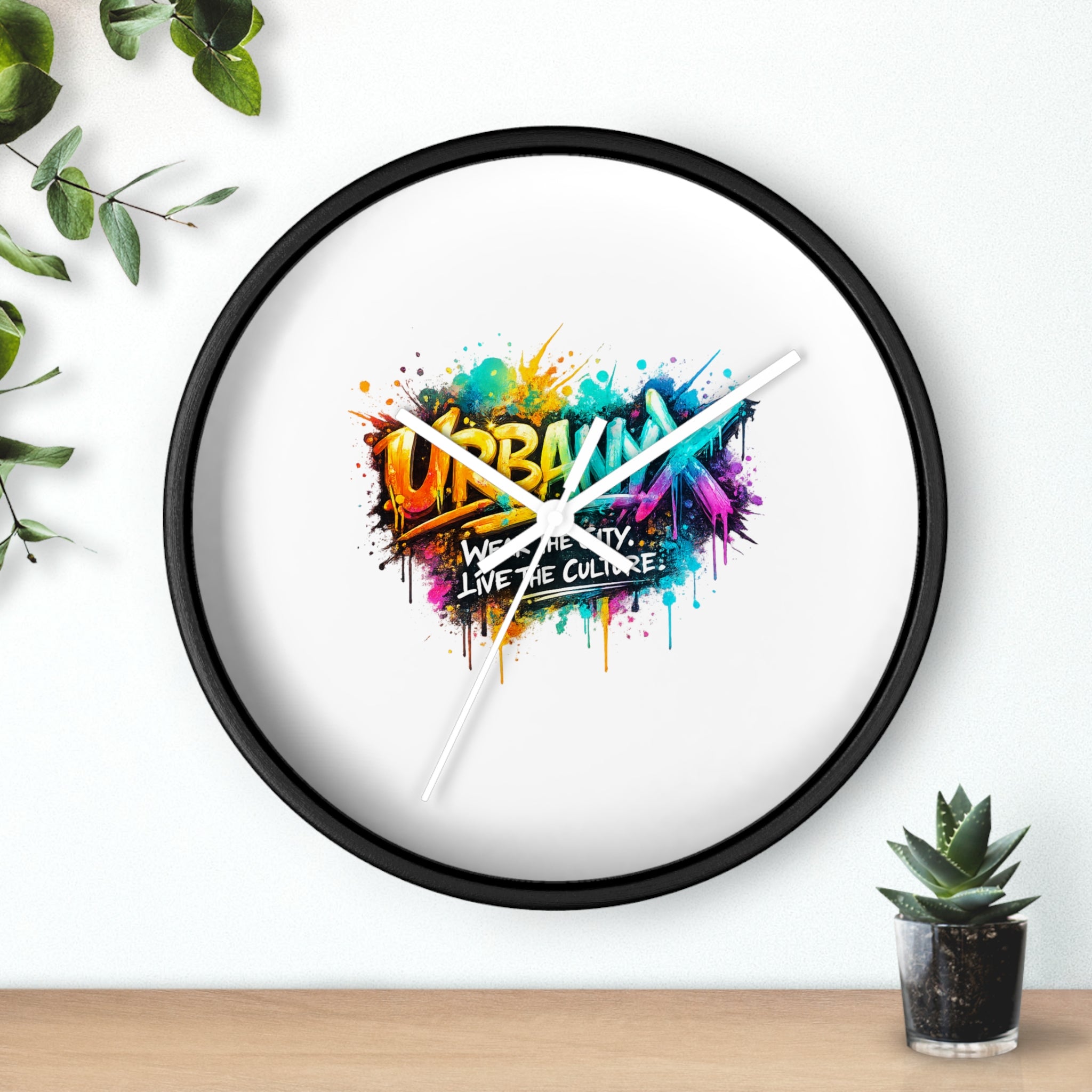Urbanyx Graffiti Wall Clock — Colorful Street Art "Urban" Design