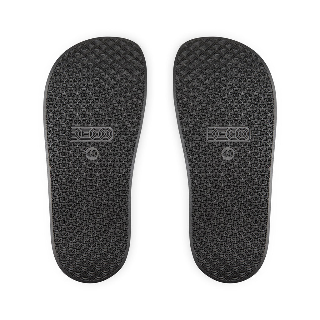 Men's Logo Slide Sandals — Removable Strap Athletic Pool Slides