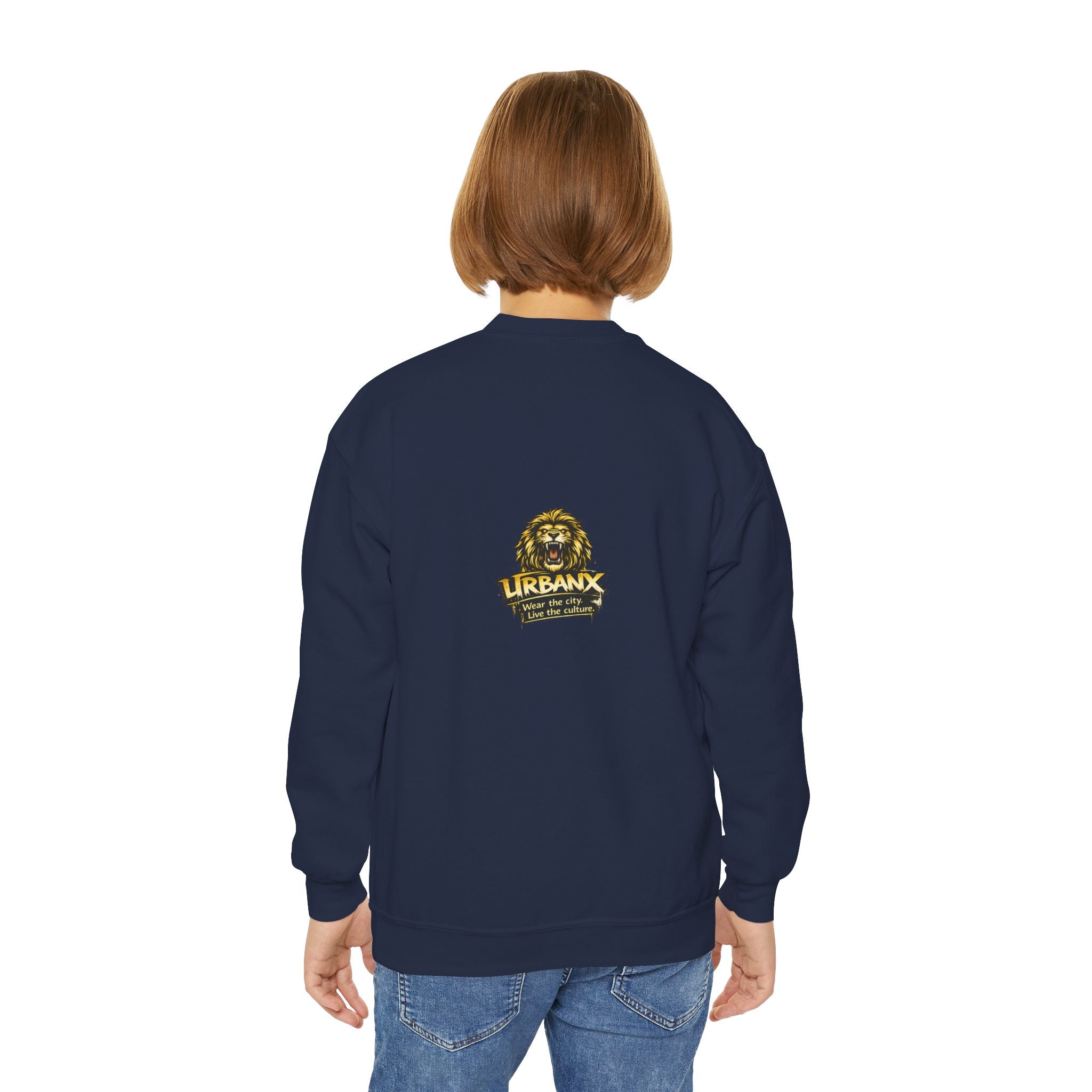 Urbanyx Youth Crewneck Sweatshirt - Colorful Urban Graffiti Logo Crew