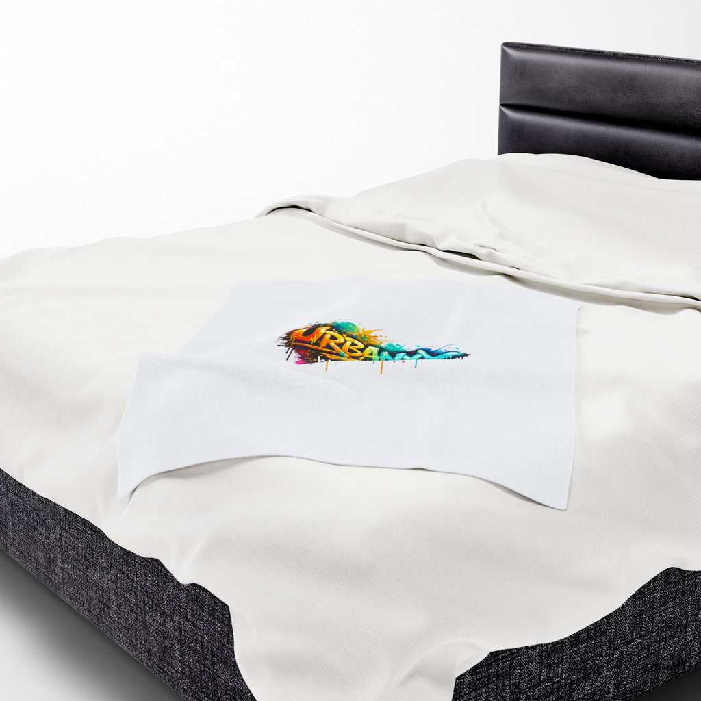 Urbanyx Graffiti Velveteen Plush Blanket — 'Wear the City, Live the Culture' Cozy Throw