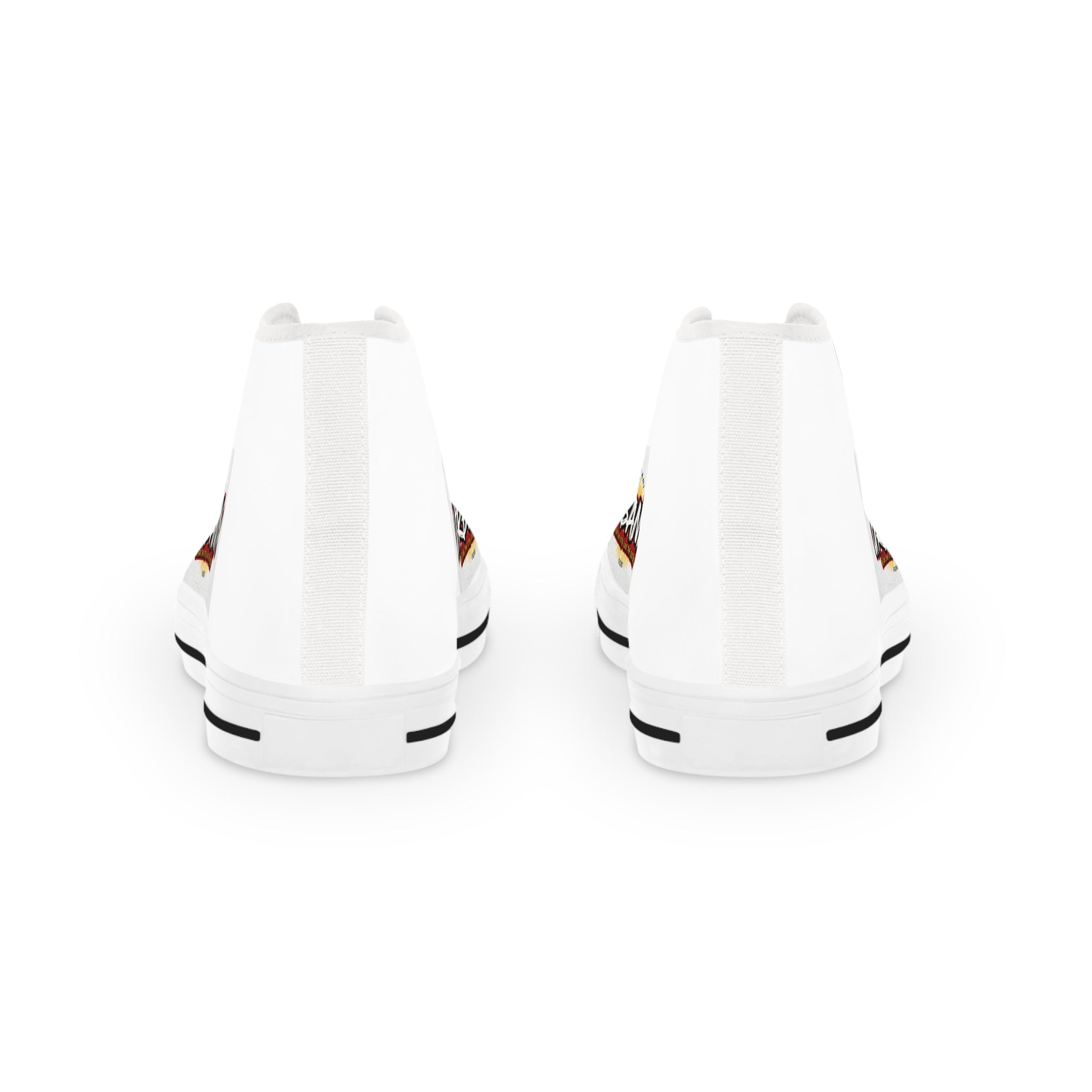 Urbany High Top Sneakers — Urbanix Graffiti Logo White Canvas