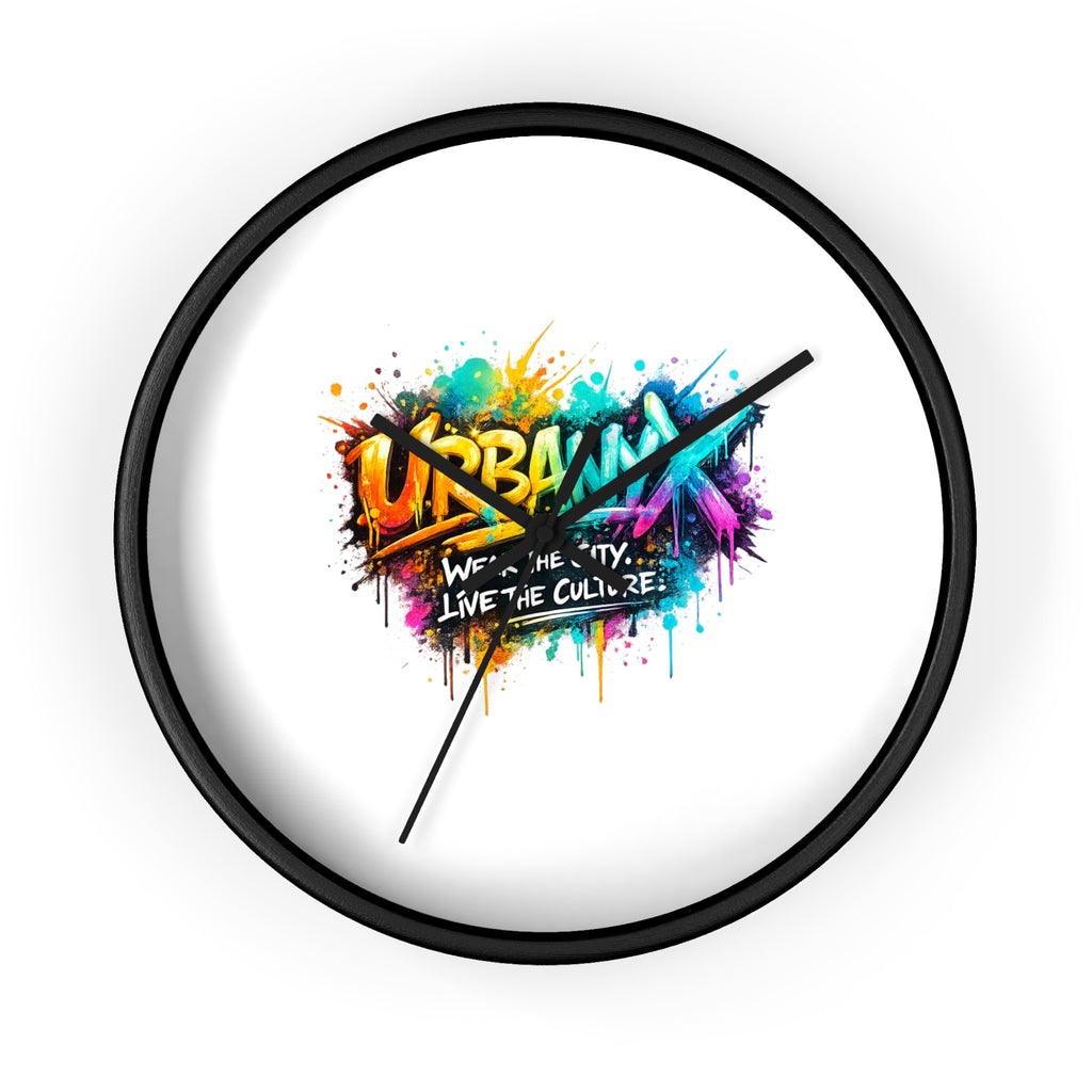 Urbanyx Graffiti Wall Clock — Colorful Street Art "Urban" Design