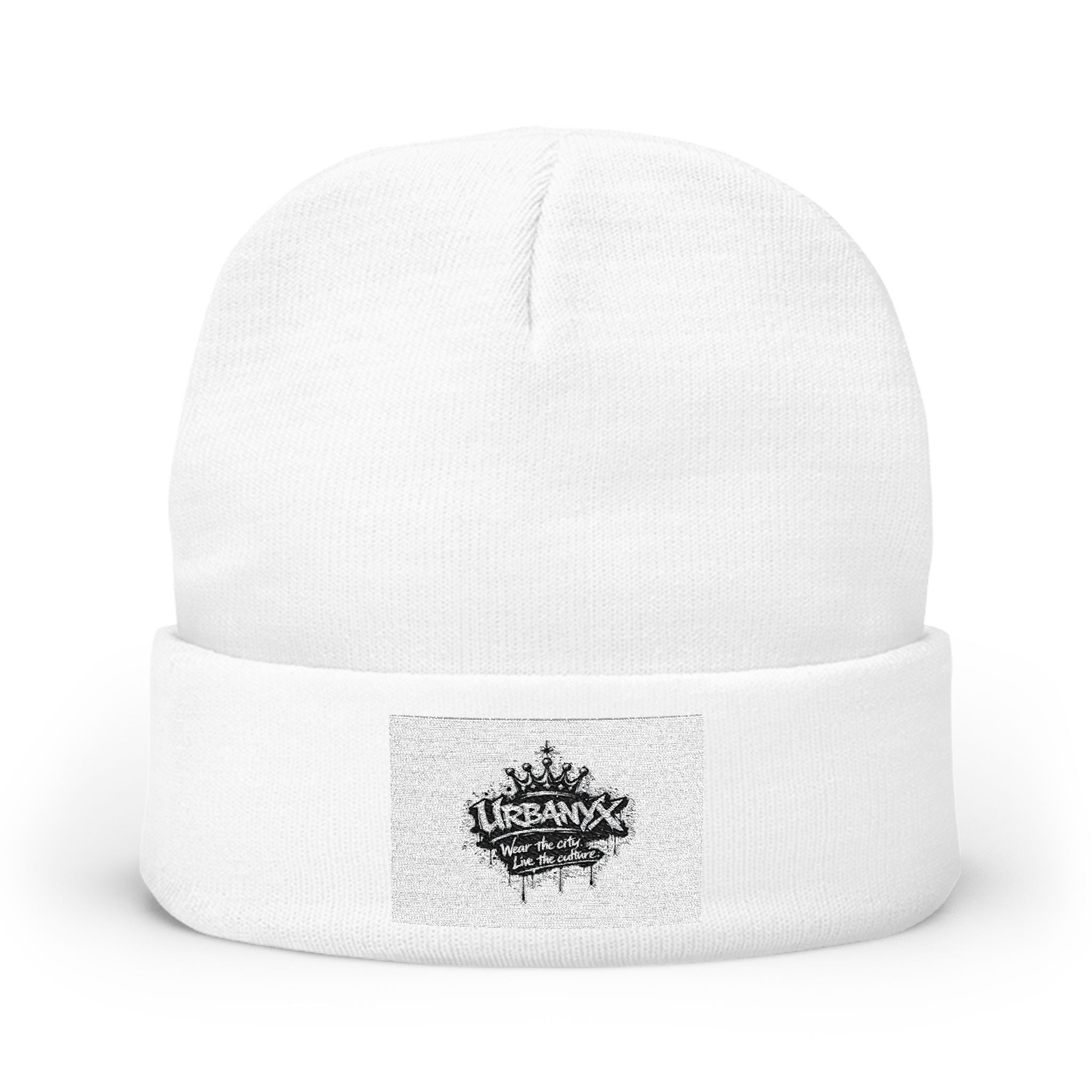 Embroidered Crown Knit Beanie – Vintage Crown Logo Winter Hat