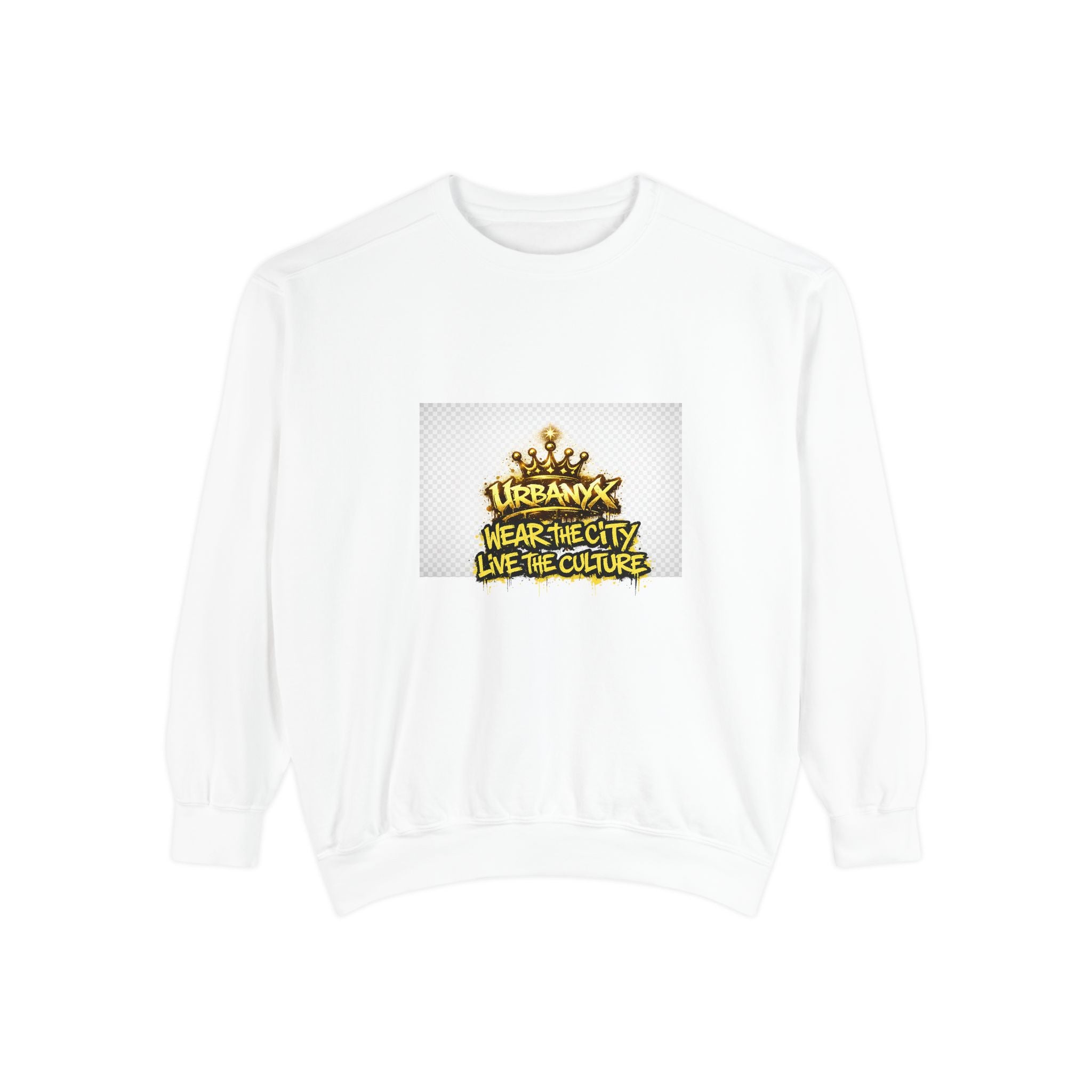 Urbanyx Crown Sweatshirt — "Wear The City Live The Culture" Graphic Crewneck