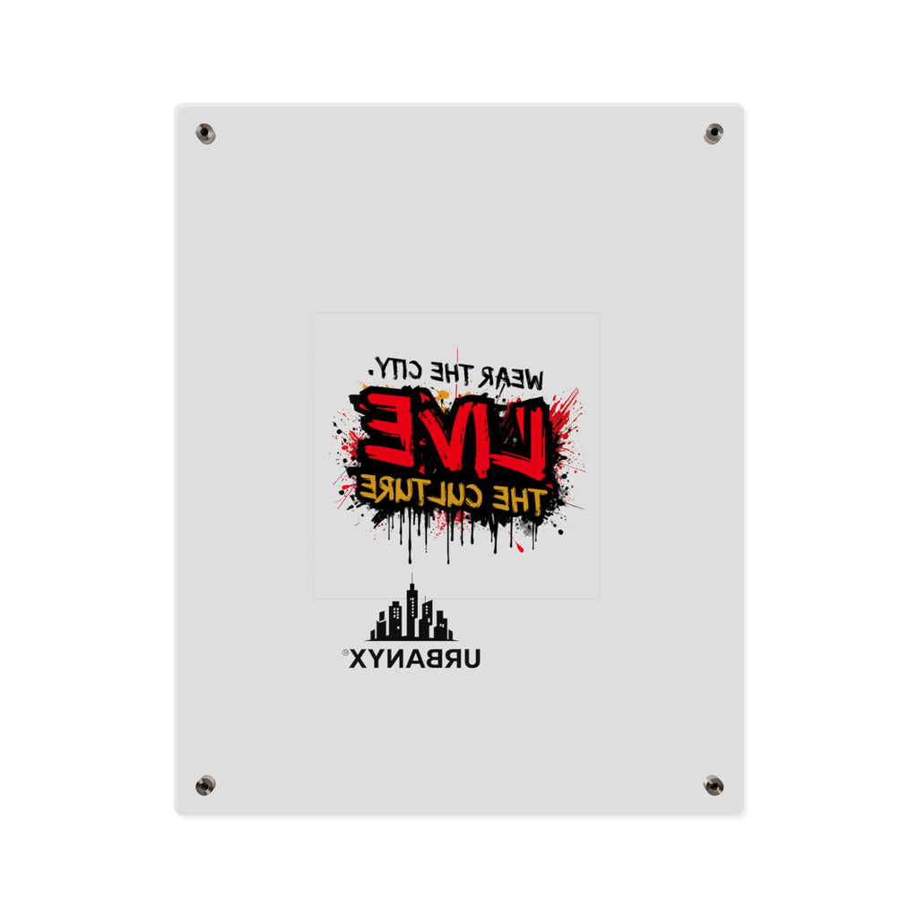 Urbanyx Live The Culture Acrylic Wall Art Panel – Urban Graffiti City Decor