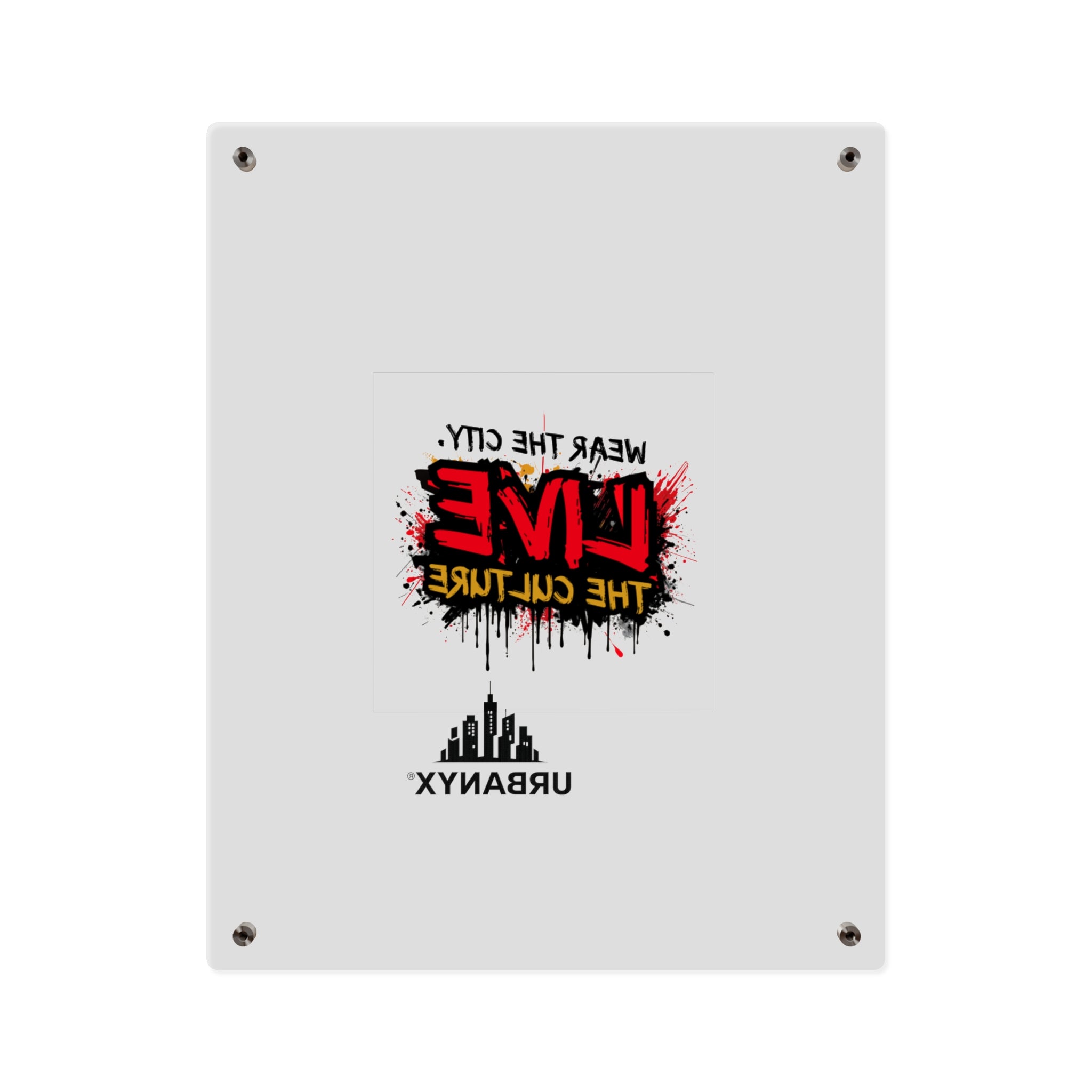 Urbanyx Live The Culture Acrylic Wall Art Panel – Urban Graffiti City Decor
