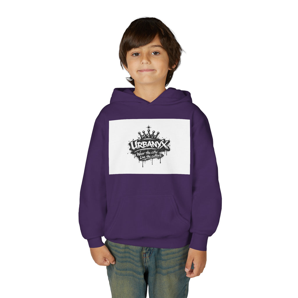 Urbanyx Youth Hoodie — UrbanX Graffiti Logo Sweatshirt (Color Splash)