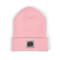 Urbanyx Embroidered Fire Patch Cuffed Beanie — Cozy White Knit Winter Hat