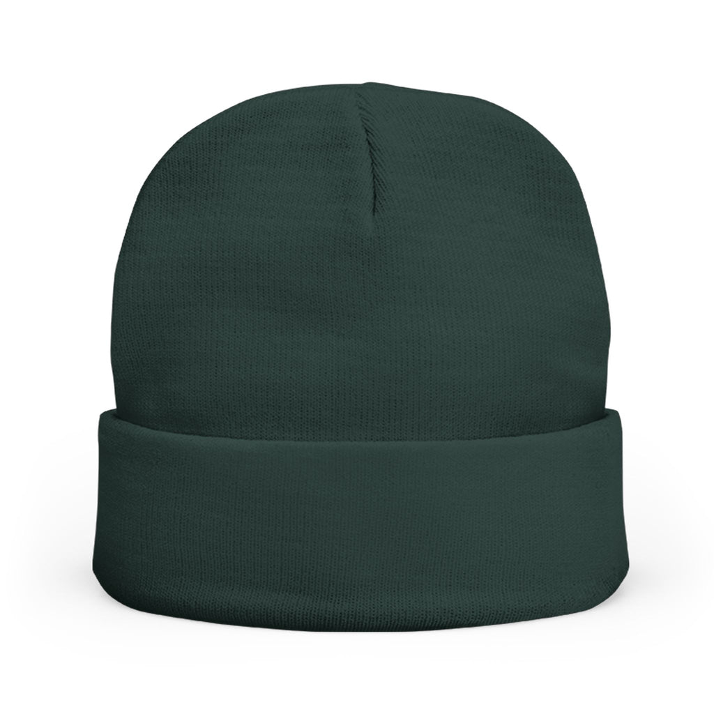 Urbanyx Embroidered Lion Crest Knit Beanie — Urban Vintage Logo Winter Hat