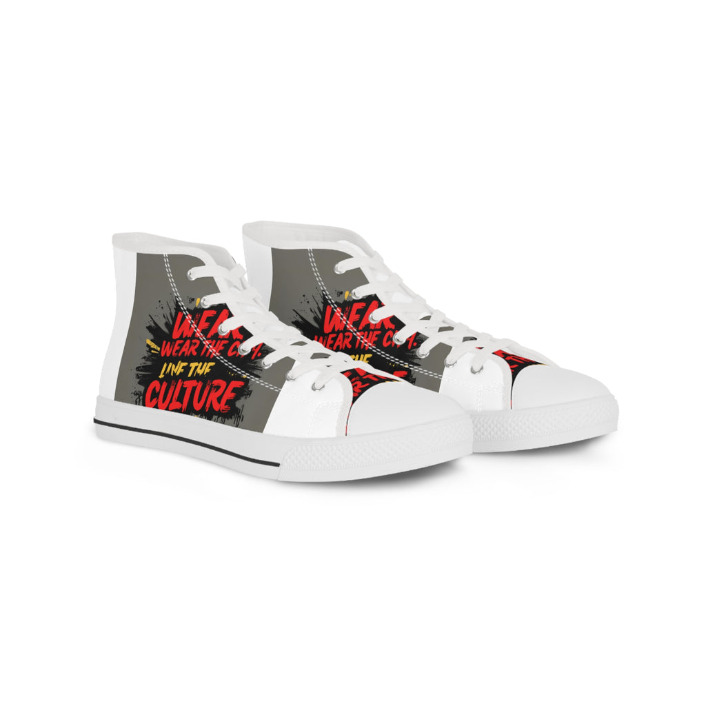 High Top Sneakers — "I Wear Art in the Culture" Bold Streetwear Design