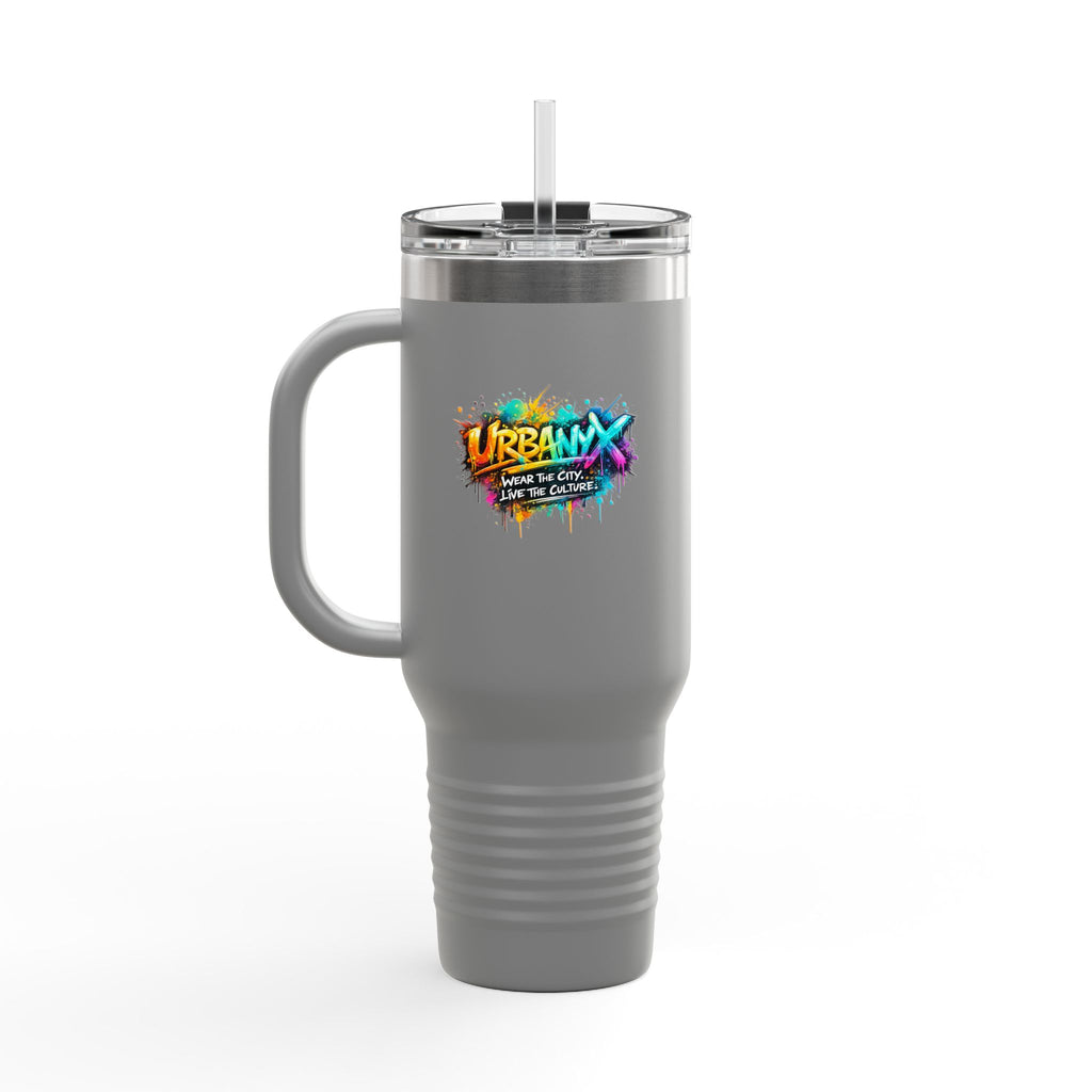 Urbanyx 40oz Insulated Travel Mug — Urban Graffiti 'Urban X' Colorful Logo