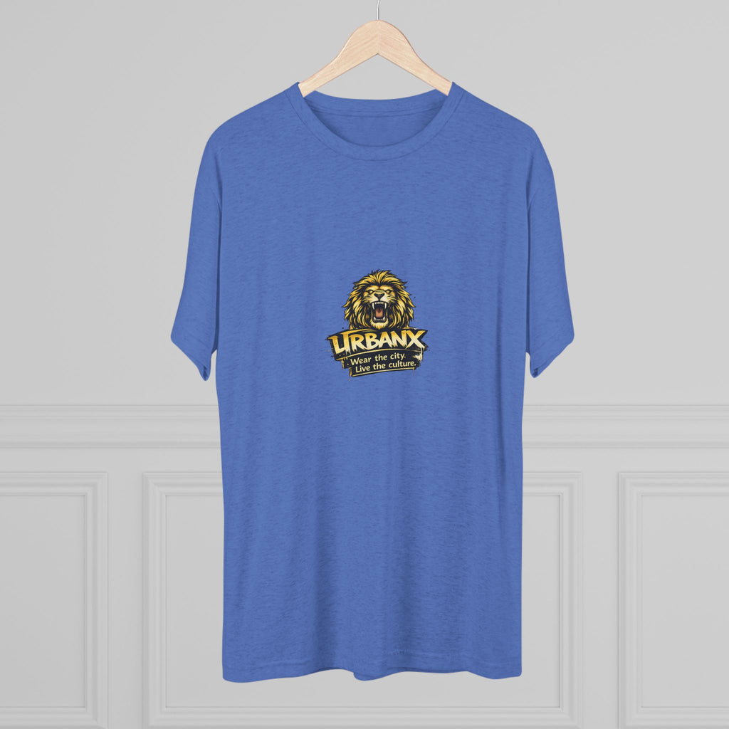 UrbanyX Lion Emblem Tee — "URBANX" Vintage Lion Logo Crew Shirt
