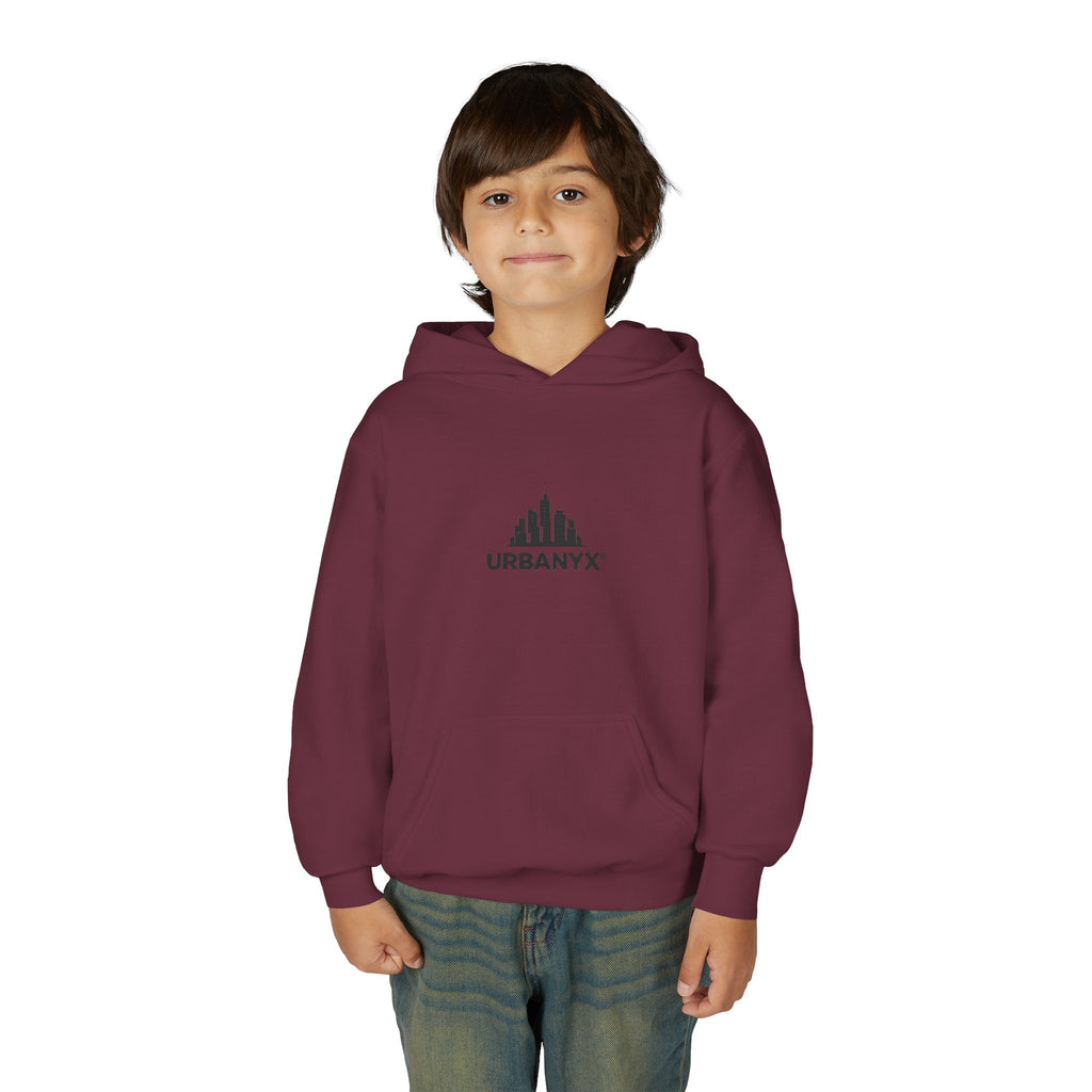 Urbanyx Kids Hoodie — UrbanX Logo Front & Colorful Graffiti Back Youth Sweatshirt