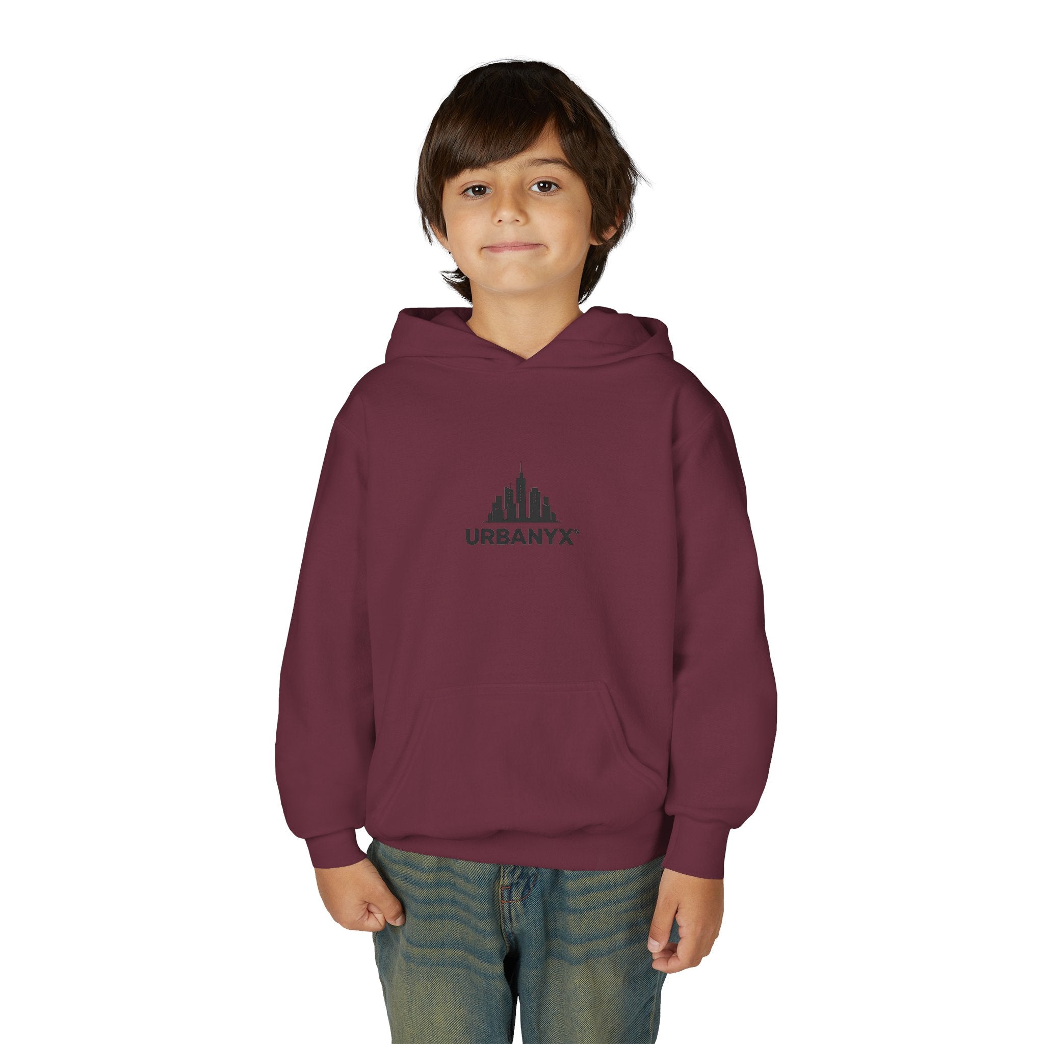 Urbanyx Kids Hoodie — UrbanX Logo Front & Colorful Graffiti Back Youth Sweatshirt
