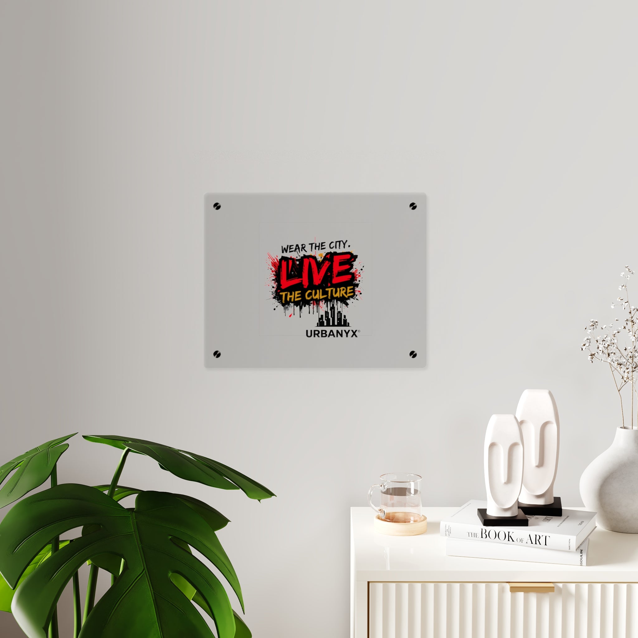 Urbanyx Live The Culture Acrylic Wall Art Panel – Urban Graffiti City Decor