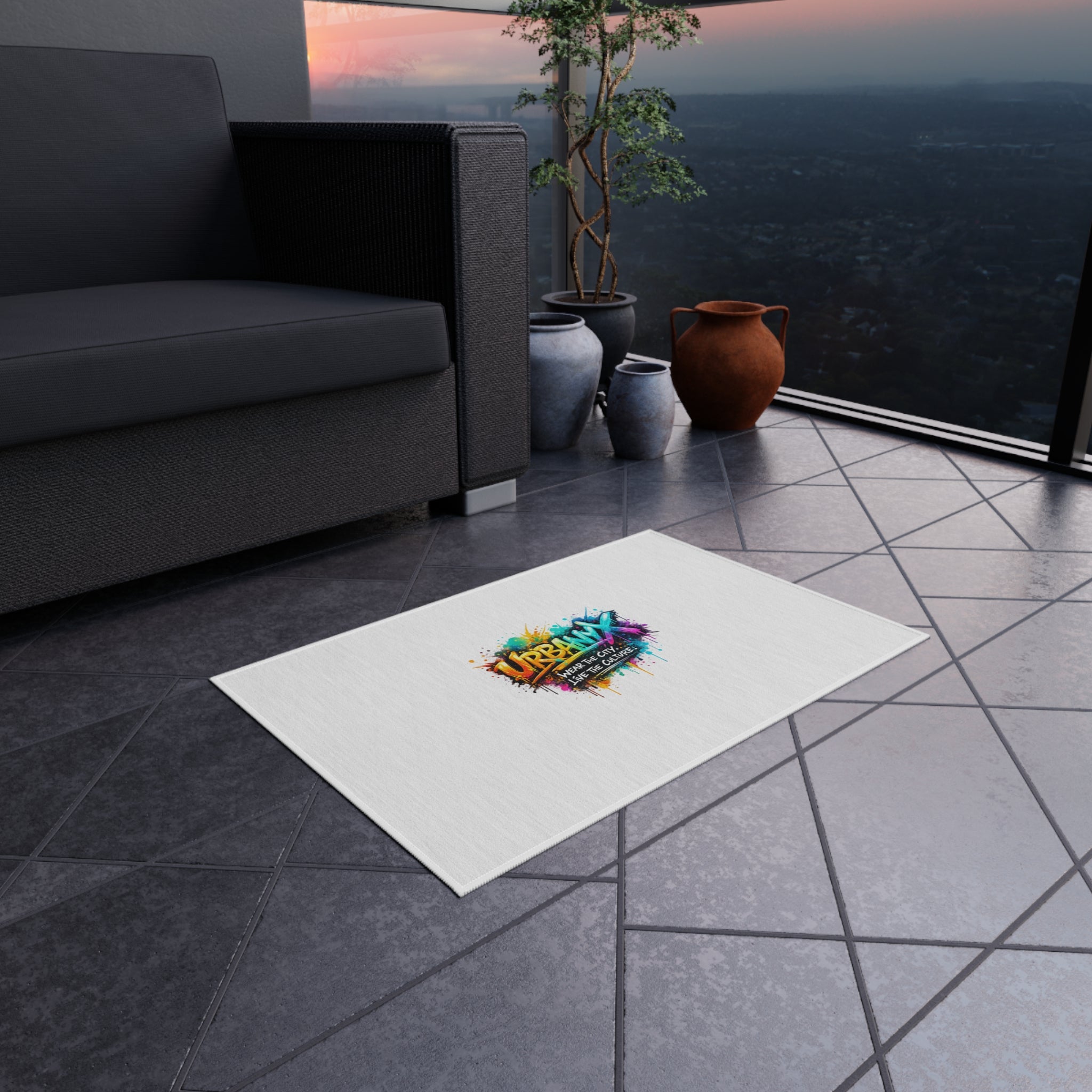 Urbanyx Graffiti Outdoor Rug — Colorful Street Art Doormat