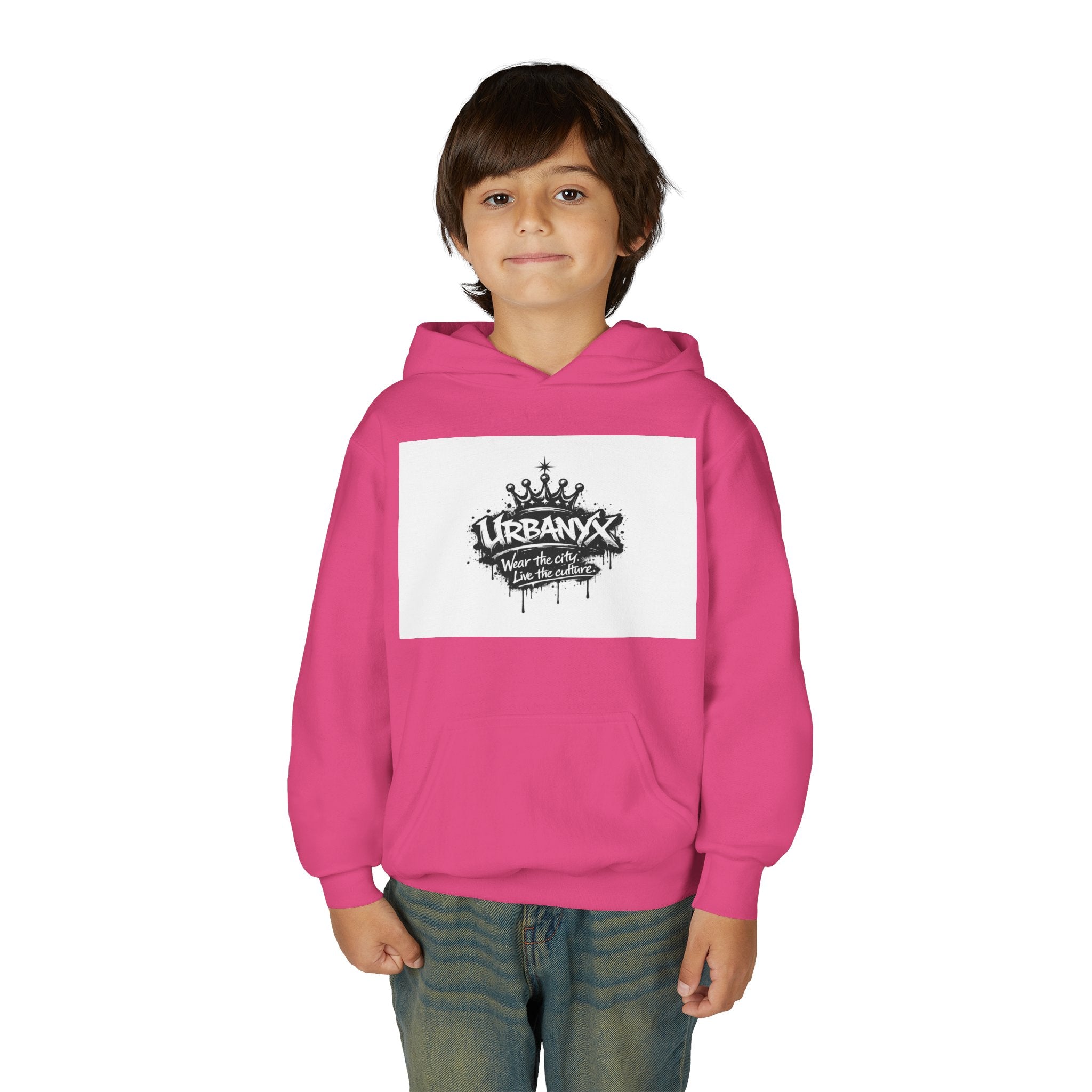 Urbanyx Youth Hoodie — UrbanX Graffiti Logo Sweatshirt (Color Splash)