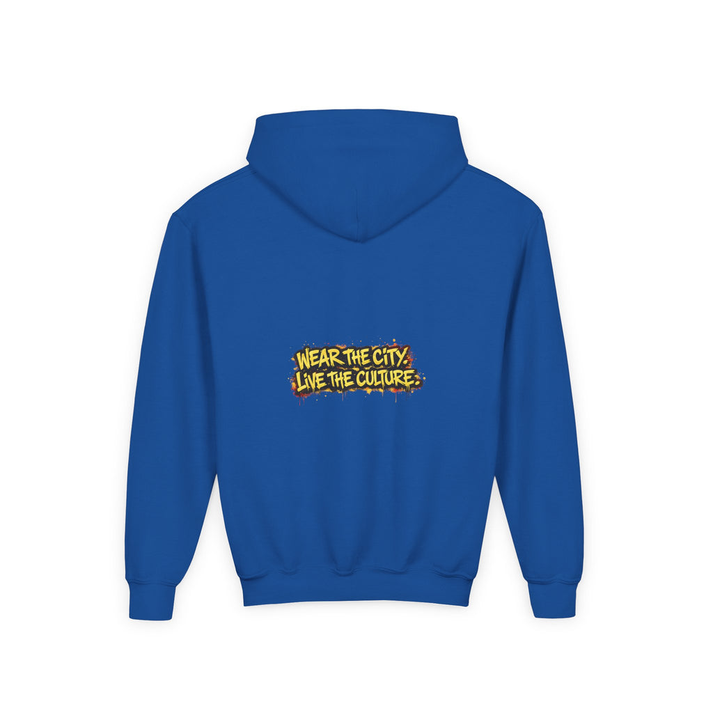 UrbanyX Youth Hoodie — UrbanX Graffiti Crown "Wear the City, Live the Culture" Streetwear