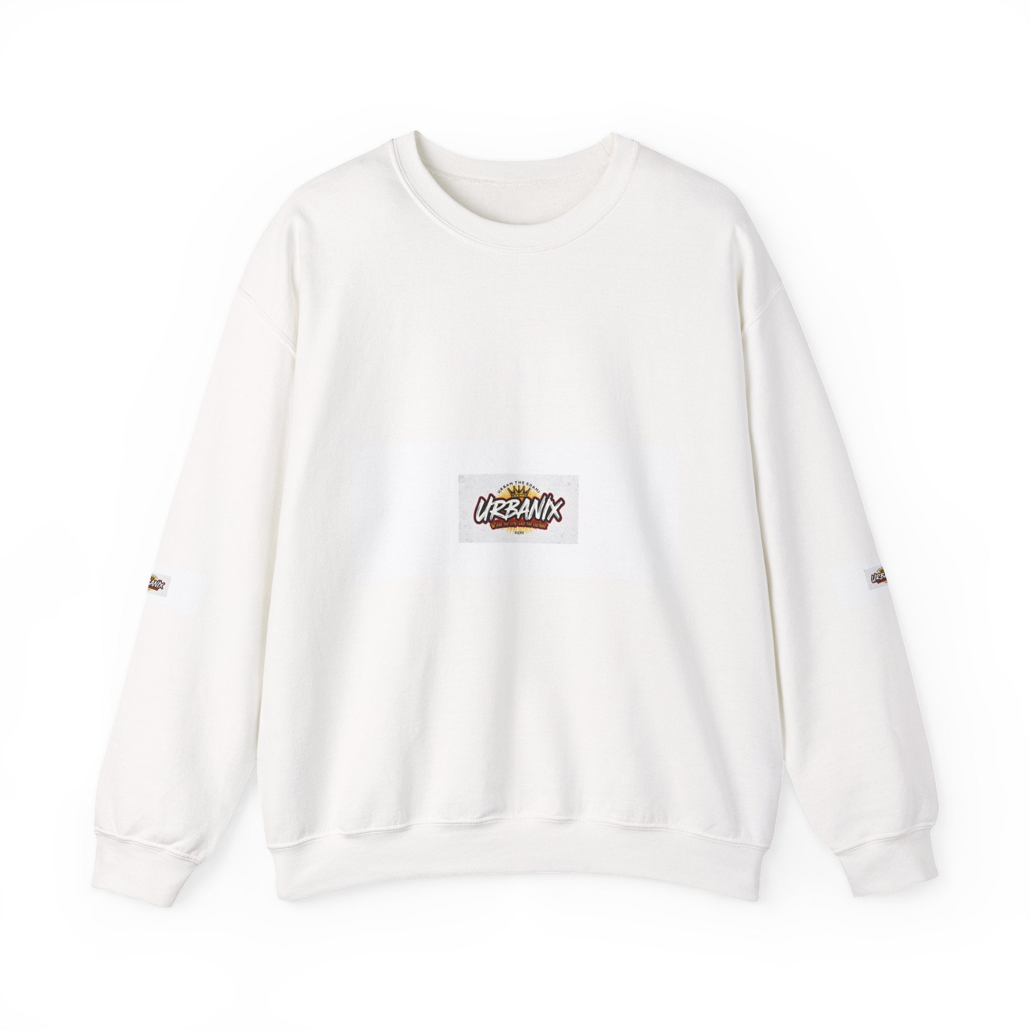 Crewneck Sweatshirt — 'Vibrant Urbanix' Logo Minimalist Streetwear