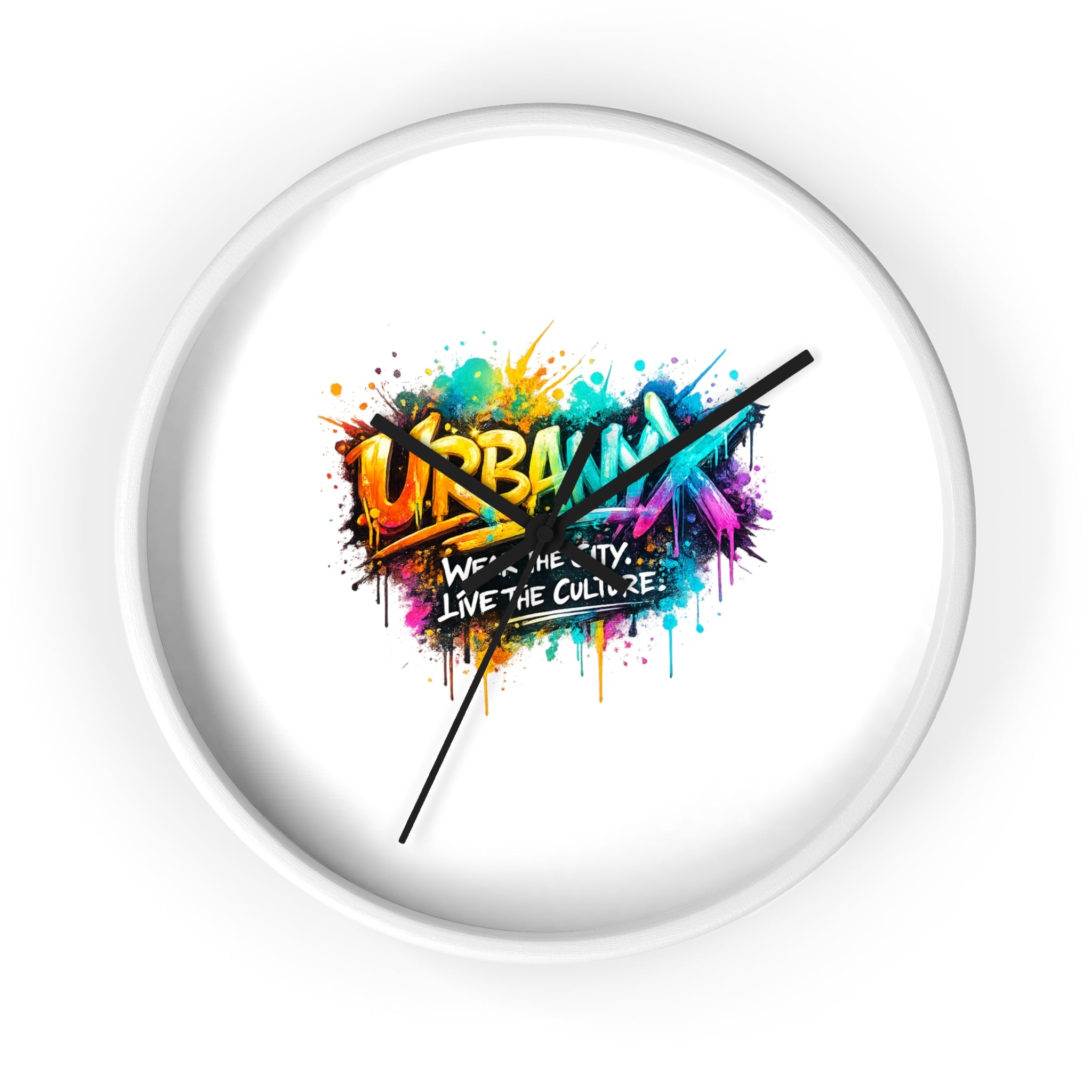 Urbanyx Graffiti Wall Clock — Colorful Street Art "Urban" Design