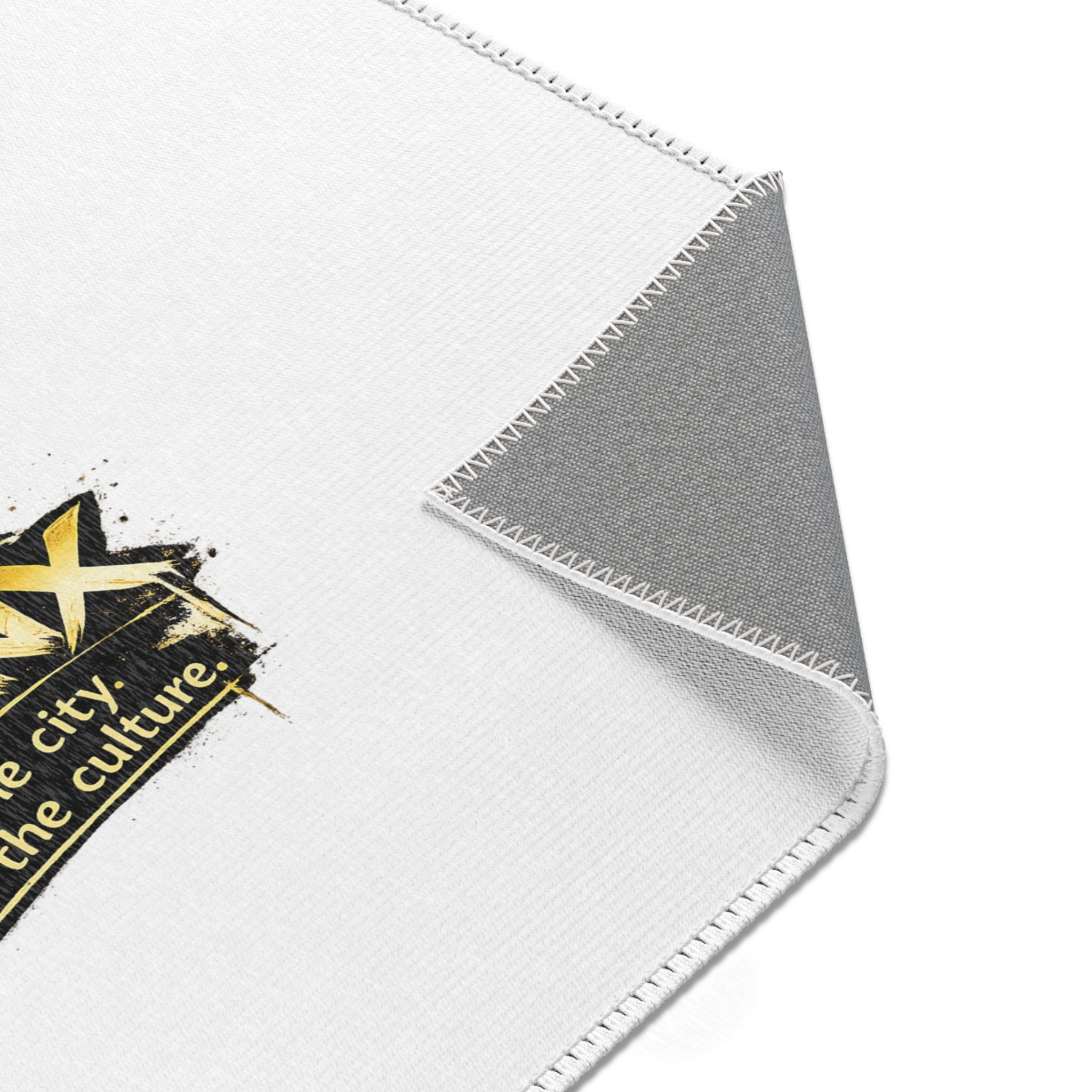 Lion Logo Area Rug — 'Urbanx' Badge Rug, Modern Minimalist Decorative Floor Mat