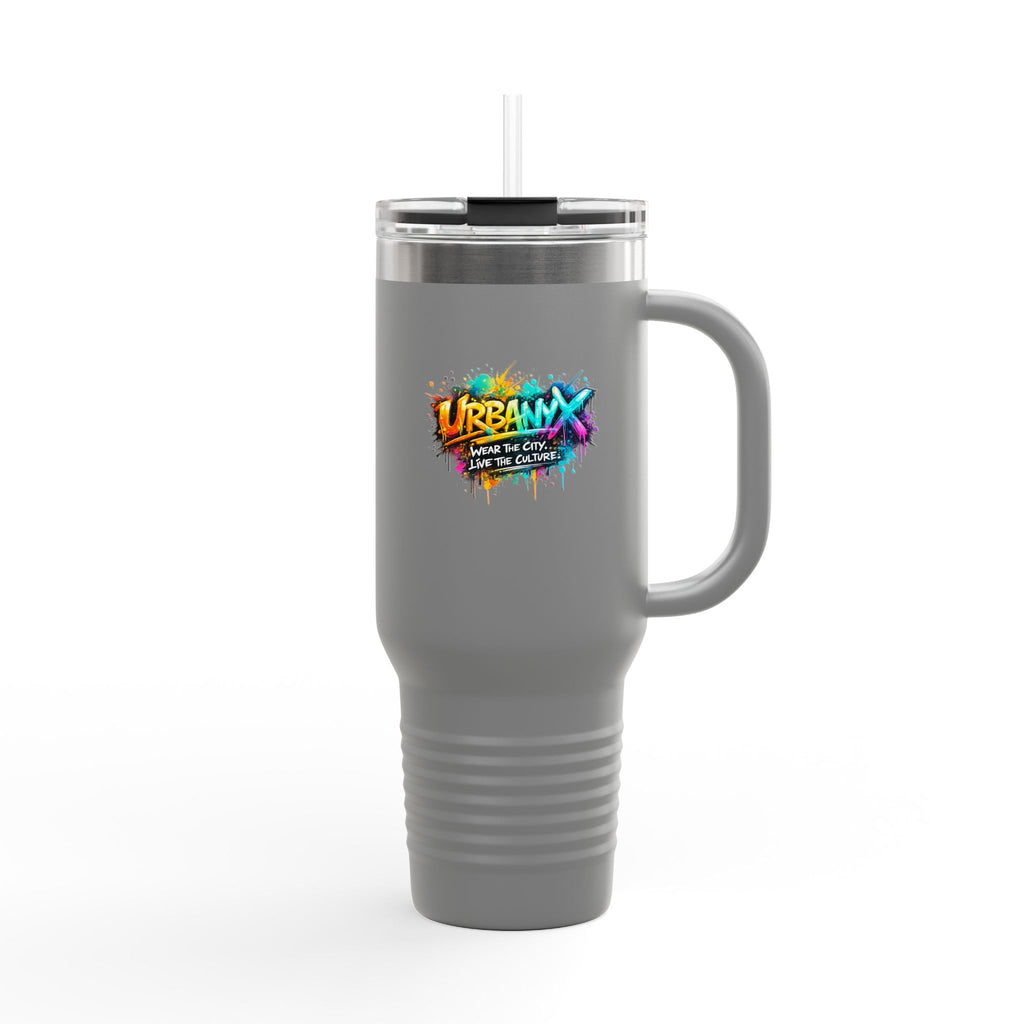 Urbanyx 40oz Insulated Travel Mug — Urban Graffiti 'Urban X' Colorful Logo