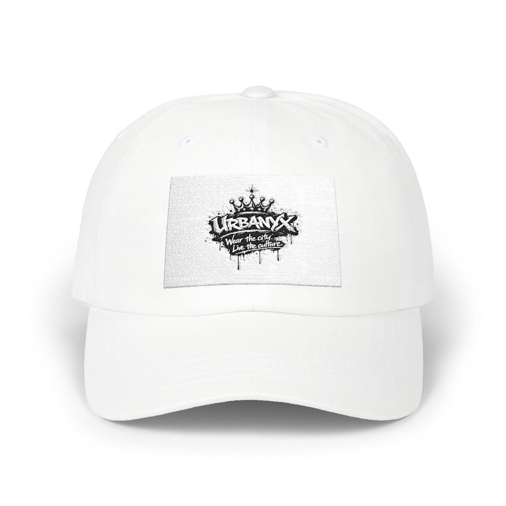 Urbanyx Crown Dad Cap – White Classic Baseball Hat