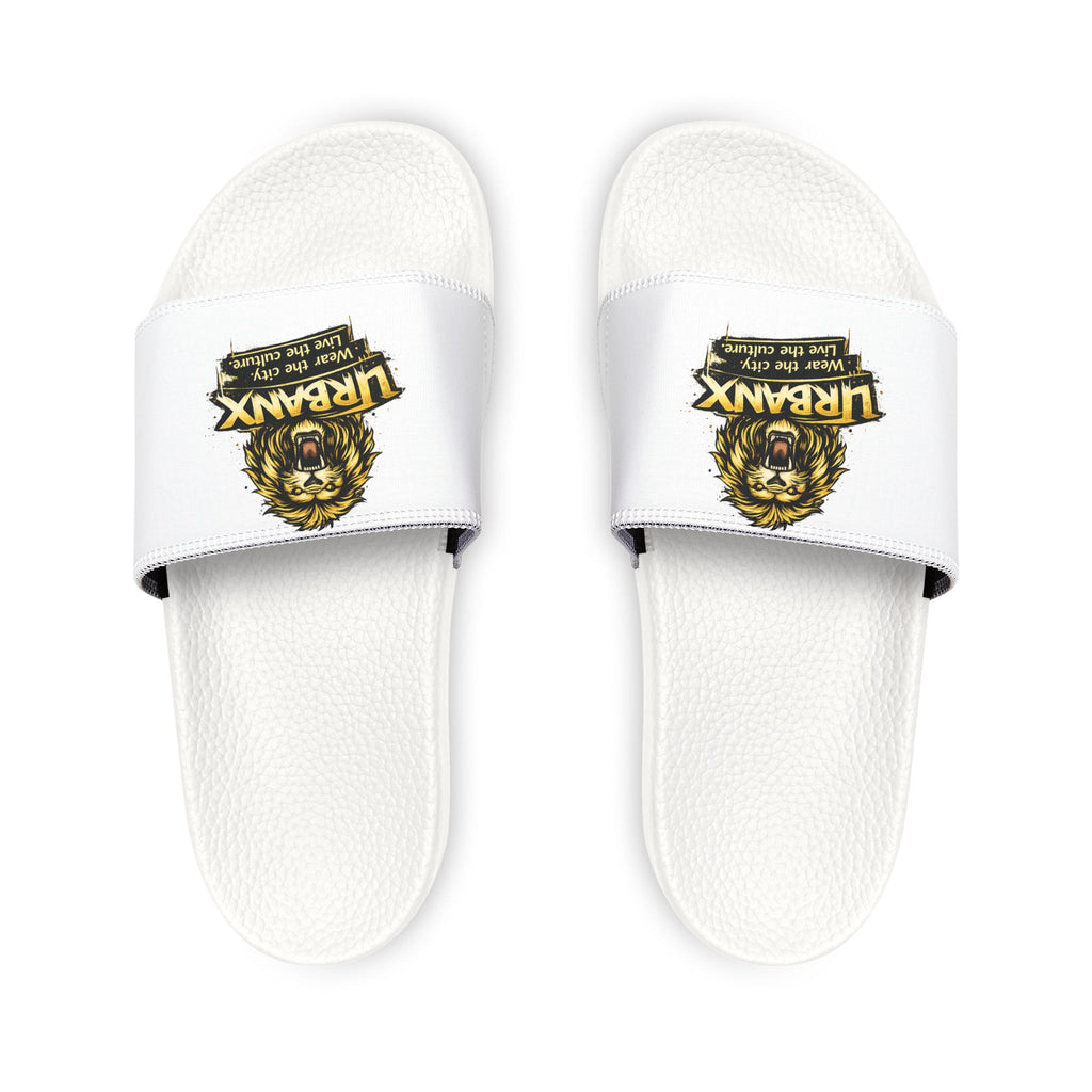 Men's Logo Slide Sandals — Removable Strap Athletic Pool Slides